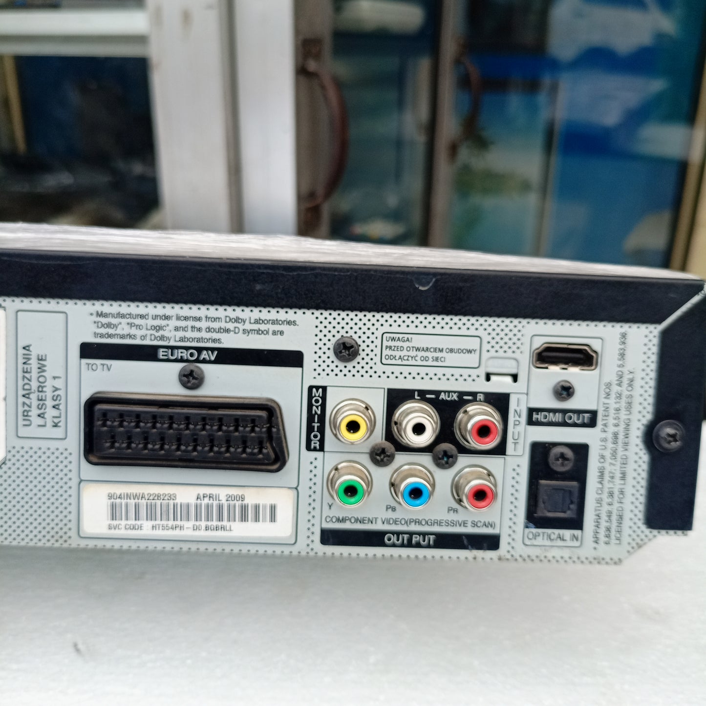 LG HT554 500Watts DVD Home Theater Machine Head - Input lists