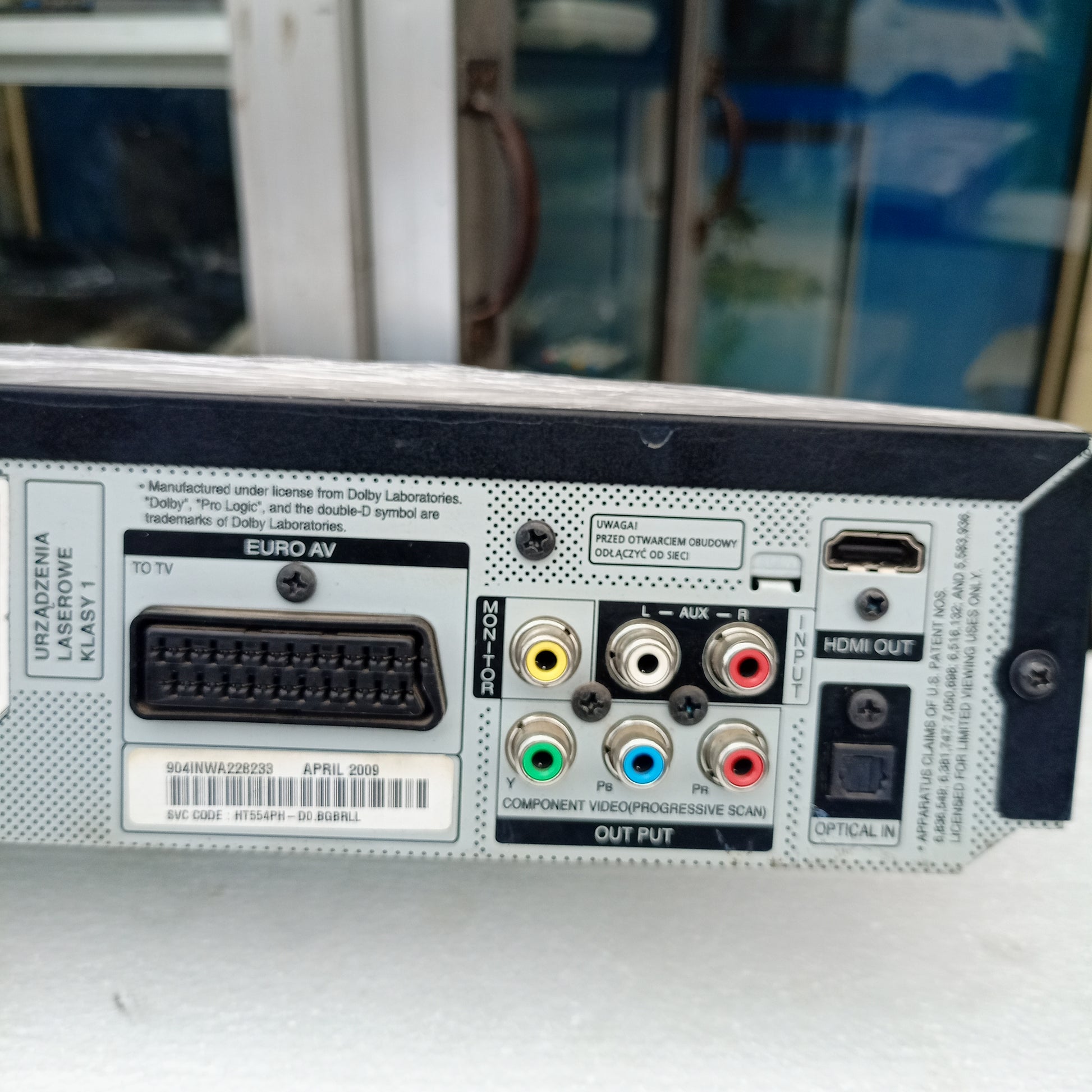 LG HT554 500Watts DVD Home Theater Machine Head - Input lists