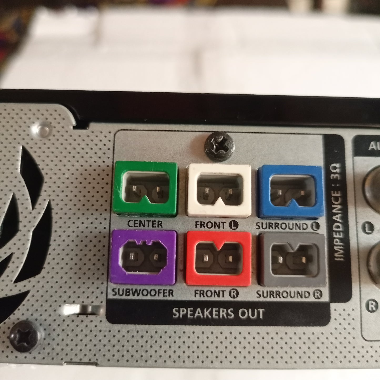 Samsung HT-J5150HK 5.1Ch 1000watts Smart Blu-ray 3D Home Theater Machine Head - Speaker Terminals