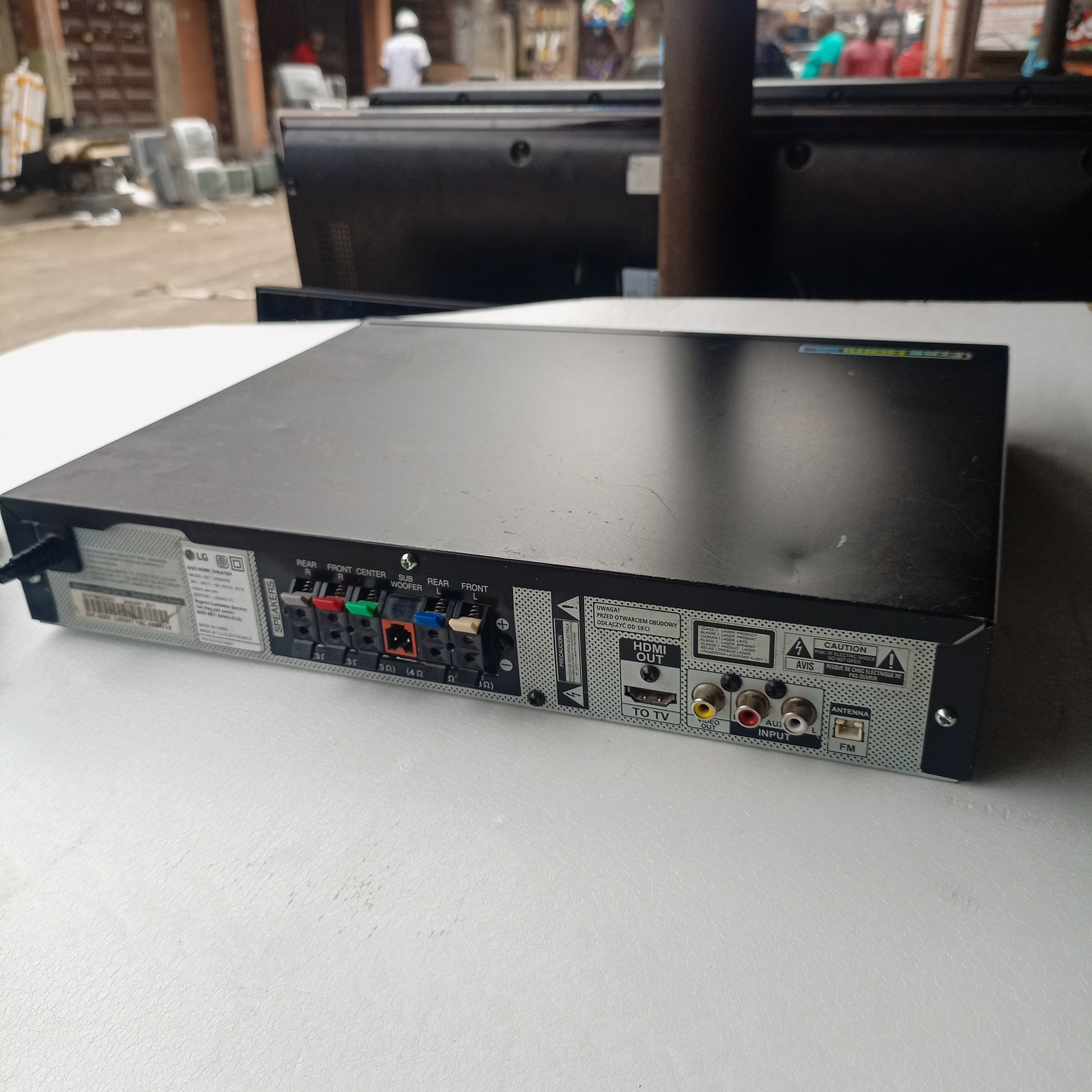 LG LHD457B 5.1Ch 330Watts Bluetooth DVD Home Th eater Machine Head - Back View