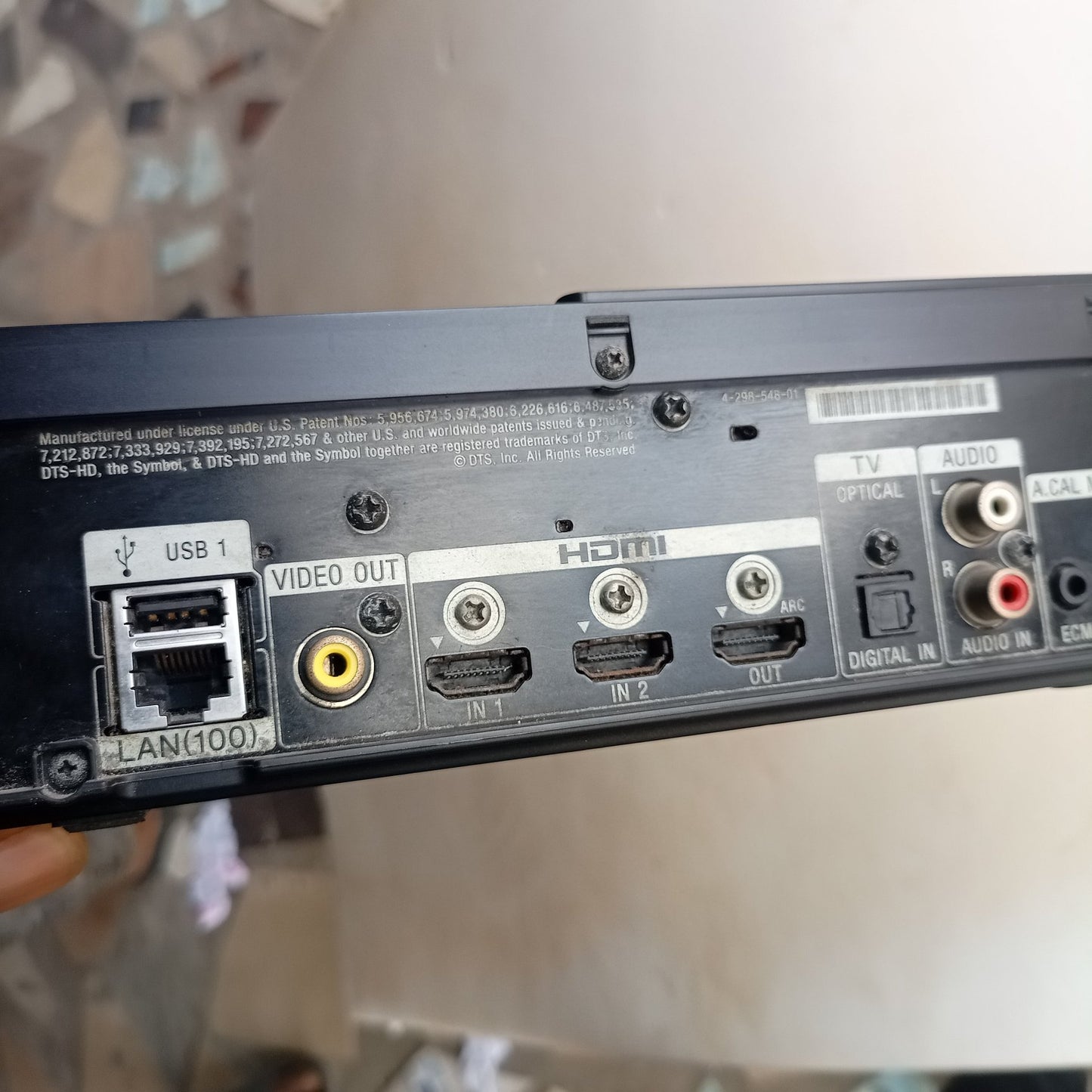 Sony HBD-N590 5.1Ch 1000 Watts 3D Bluray DVD Home Theater Machine Head (Wifi, BBC iPlay, Lovefilm) - Video outputs, HDMI inputs, Optical inputs, Audio in, USB and Ethernet