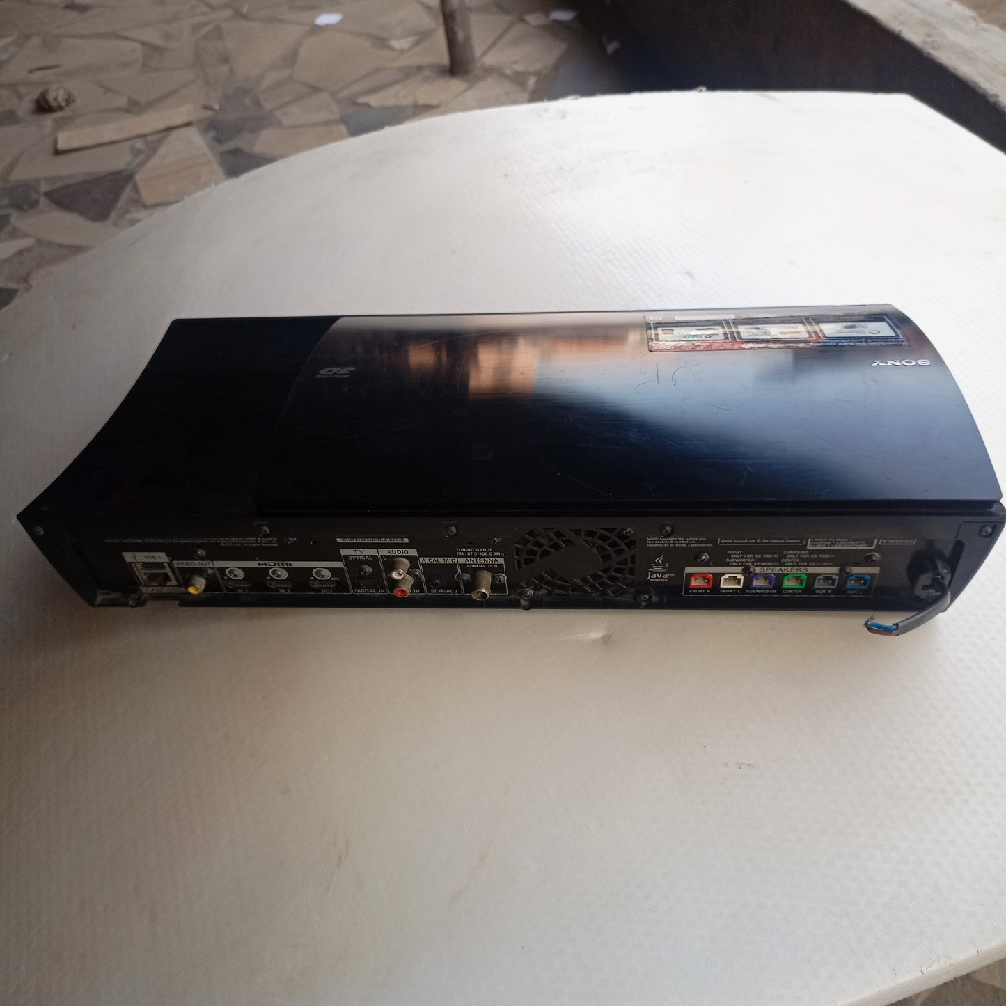 Sony HBD-N590 5.1Ch 1000 Watts 3D Bluray DVD Home Theater Machine Head (Wifi, BBC iPlay, Lovefilm) - Back View