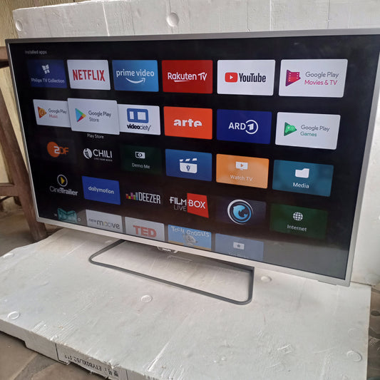 Philips 43 pouces 43PUS6551/12 Série 6500 4K UHD HDR Bluetooth LED TV alimenté par Android - Royaume-Uni utilisé