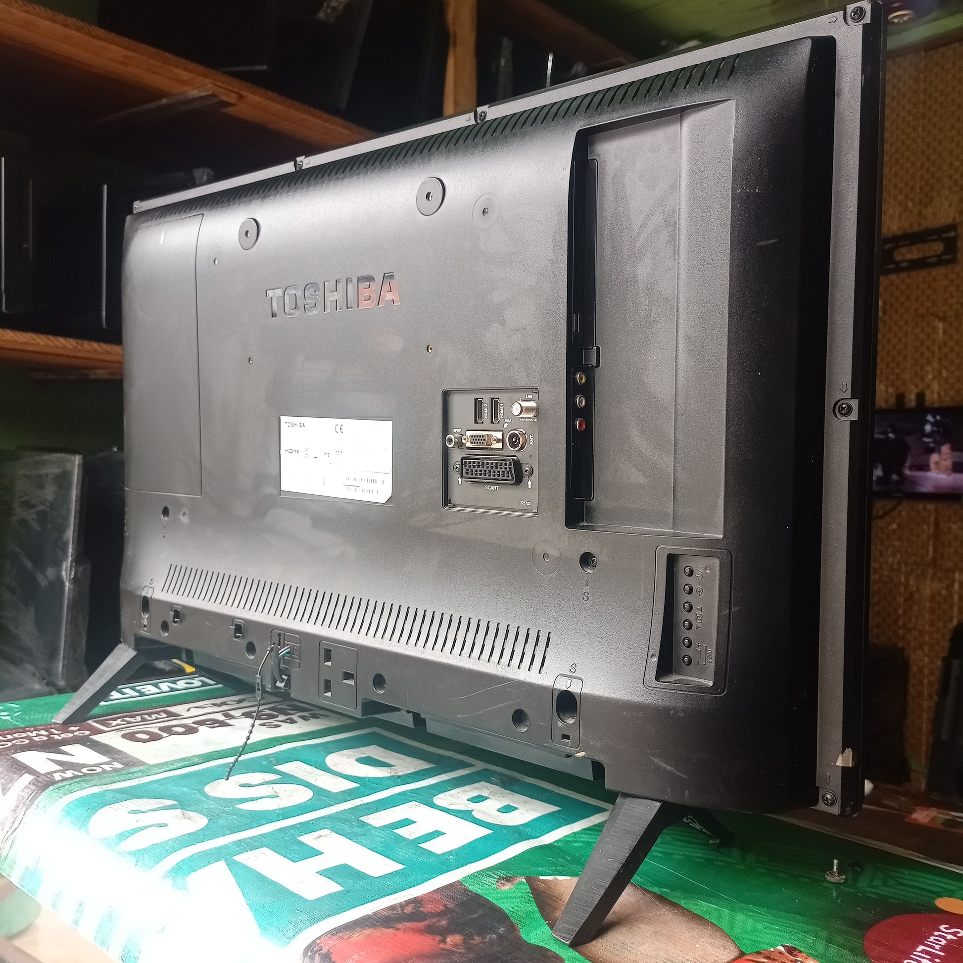 TOSHIBA 32 Inch 32W1543DG Full HD LED TV - Back View