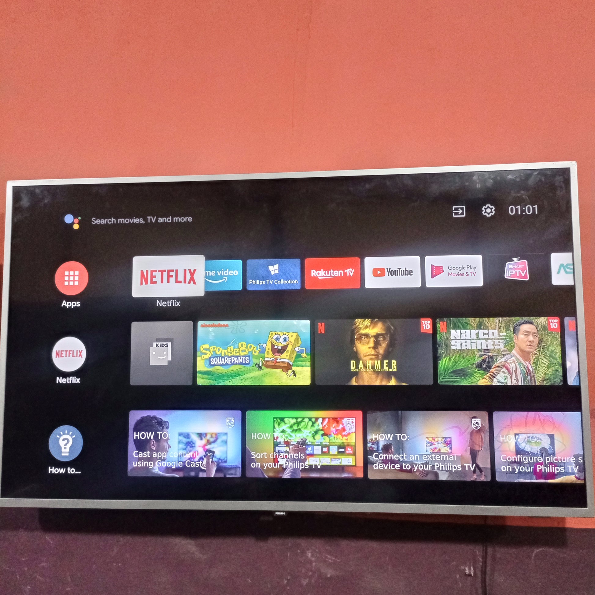 Philips 55 Inch 55PUS6551 Series Smart 4K UHD Android TV + Ambilight, WiFi & Bluetooth - Foreign Used