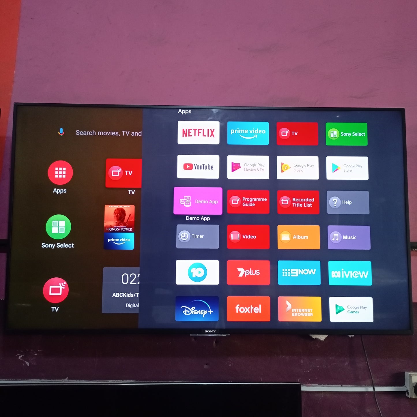 Sony BRAVIA 65 Inch KDL-65W855C Android Smart 4K Ultra HD HDR LED TV - Front View