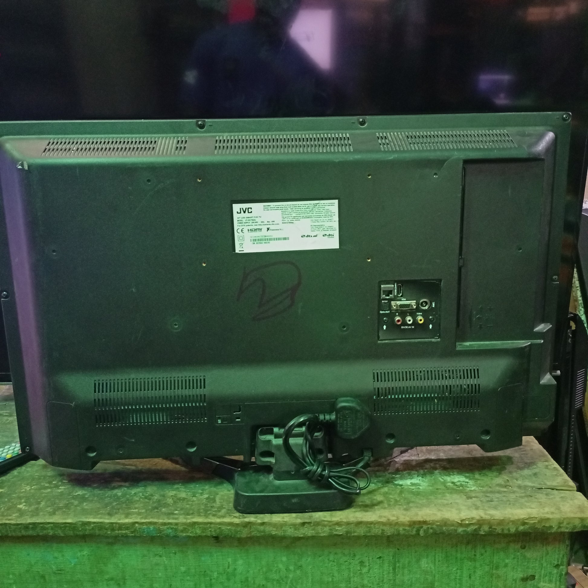 JVC 32 Inch LT-32C790 Built-in WiFi Smart Full HD LED TV (Netflix, YouTube) - Back View
