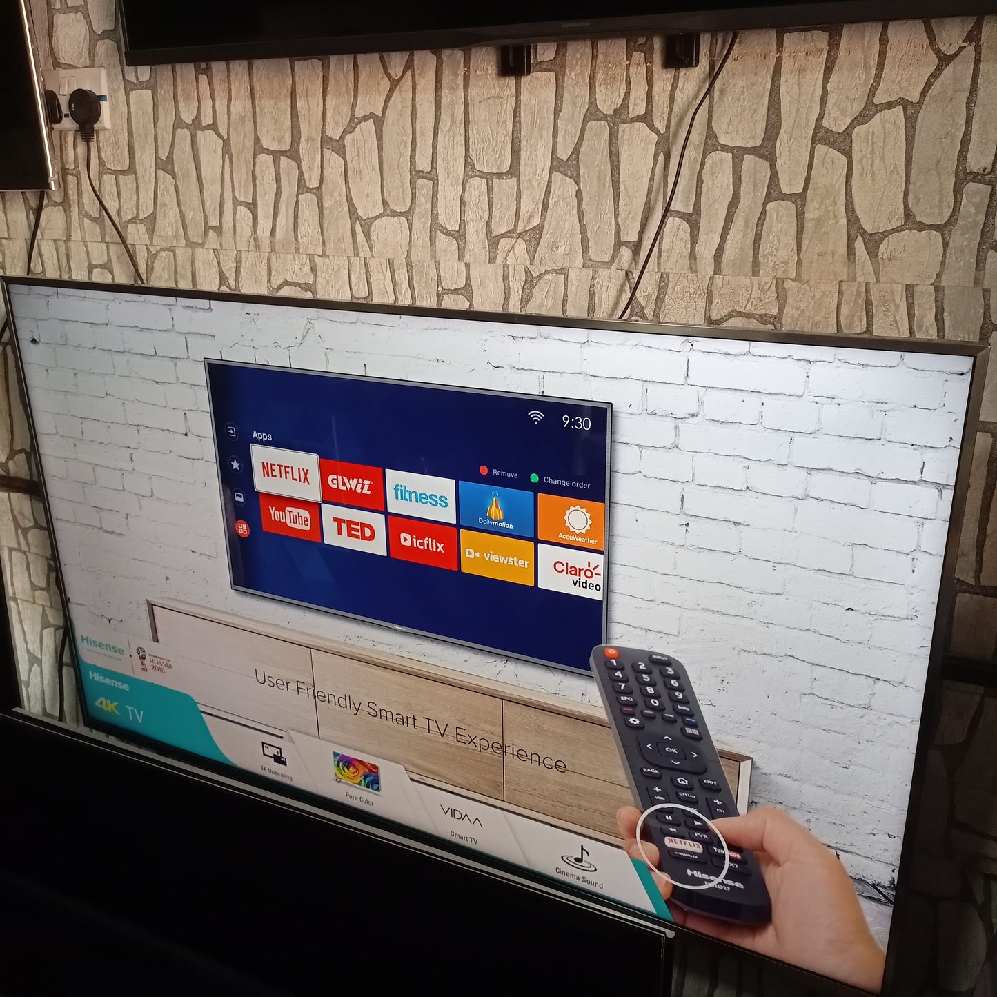 Hisense 58 inch VIDAA Smart 4K UHD LED TV (Built-in WiFi, Miracast) - Foreign Used