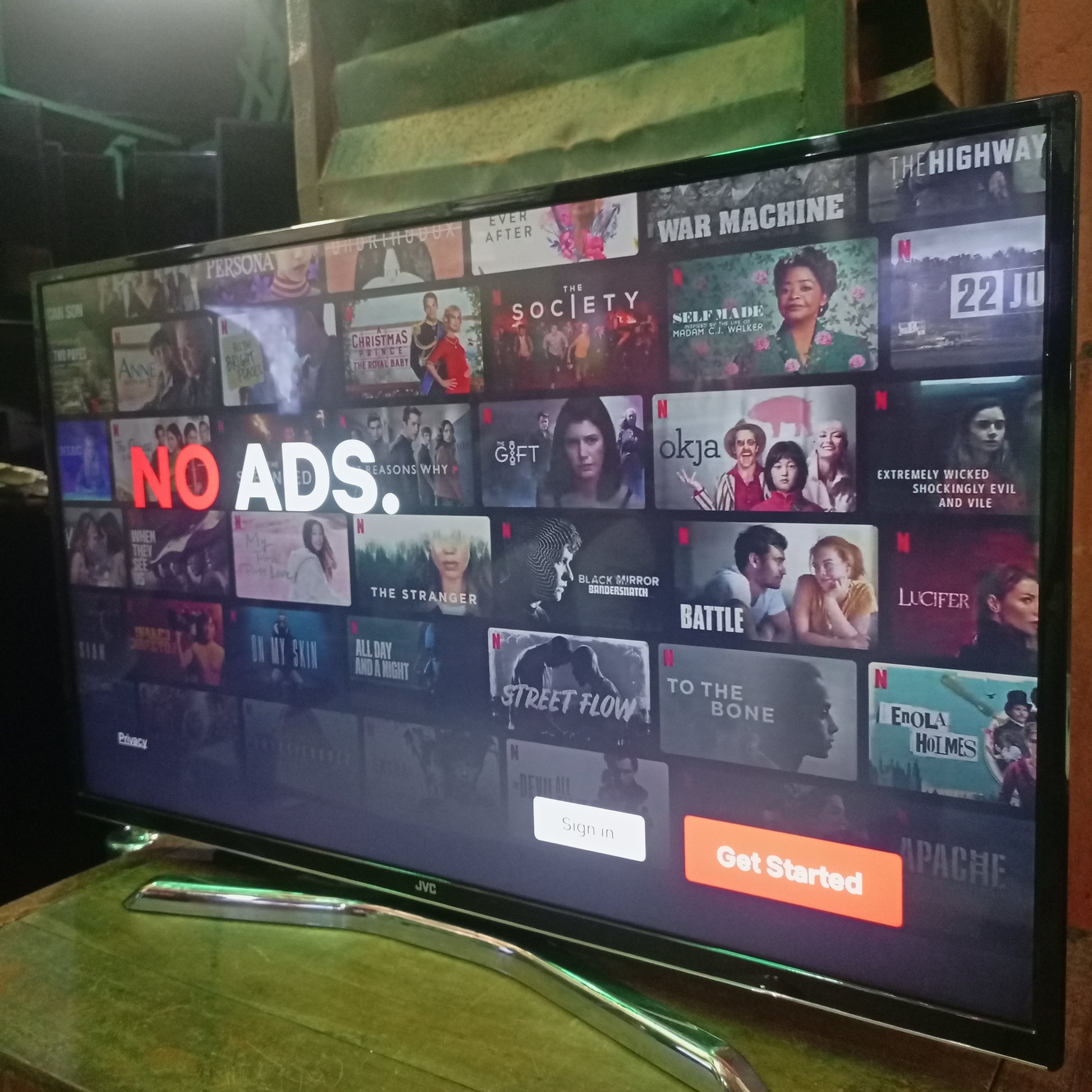 JVC 43 Inch LT-43C870 WiFi Smart 4K Ultra HD LED TV (Netflix, Youtube) - Front View