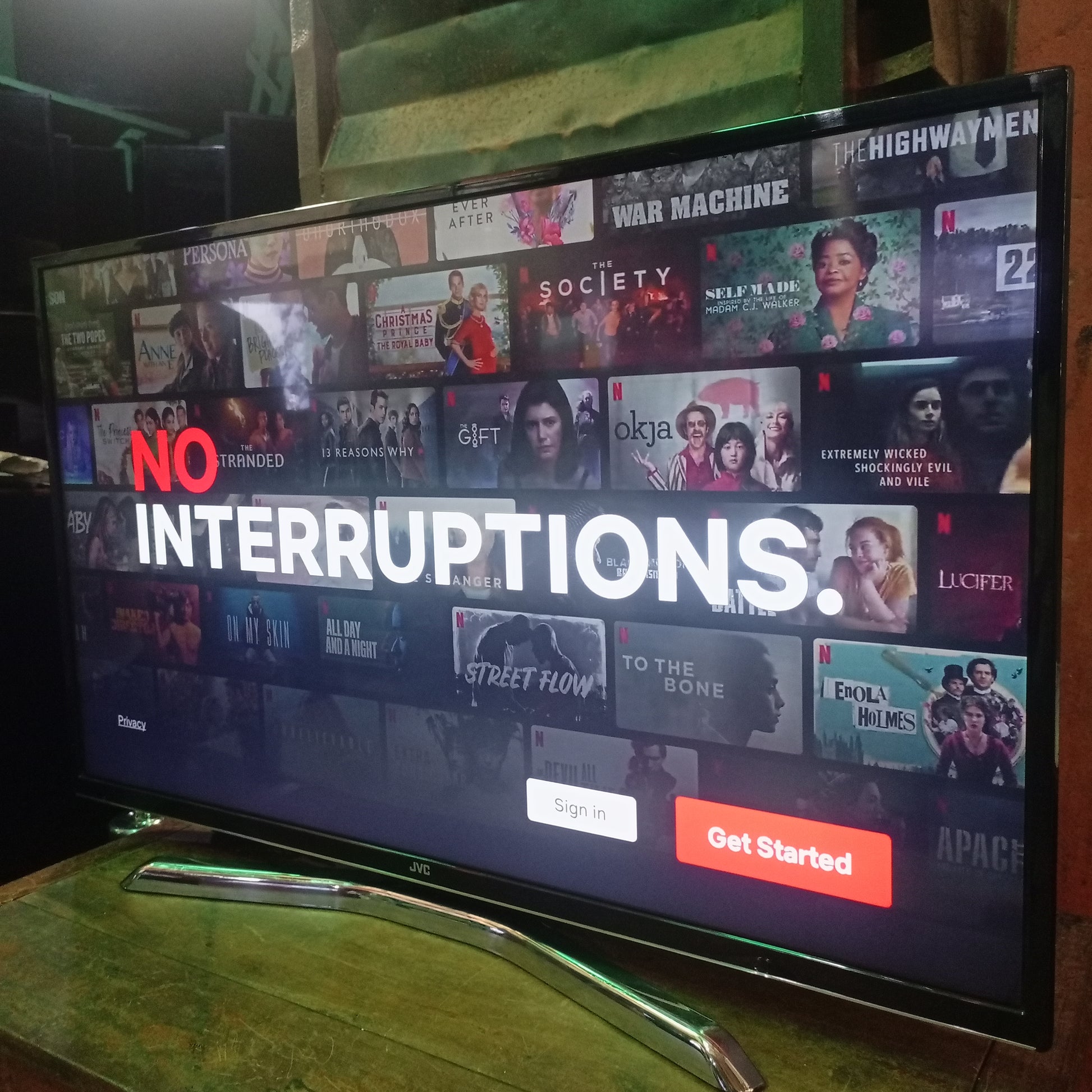 JVC 43 Inch LT-43C870 WiFi Smart 4K Ultra HD LED TV (Netflix, Youtube) - Front View