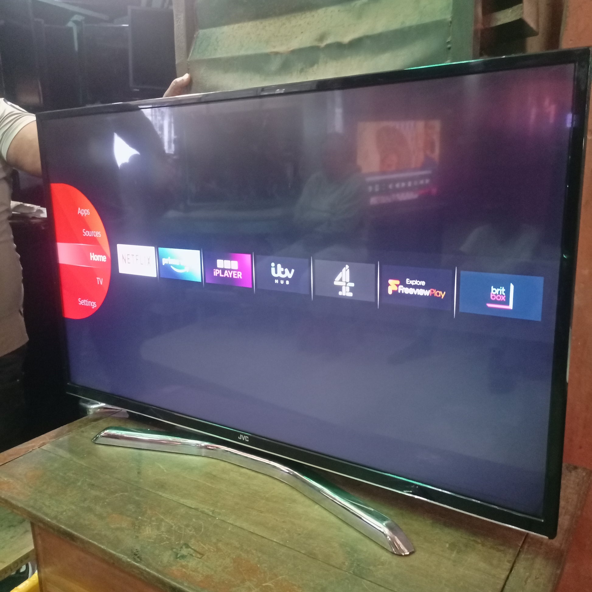 JVC 43 Inch LT-43C870 WiFi Smart 4K Ultra HD LED TV (Netflix, Youtube) - Home menu