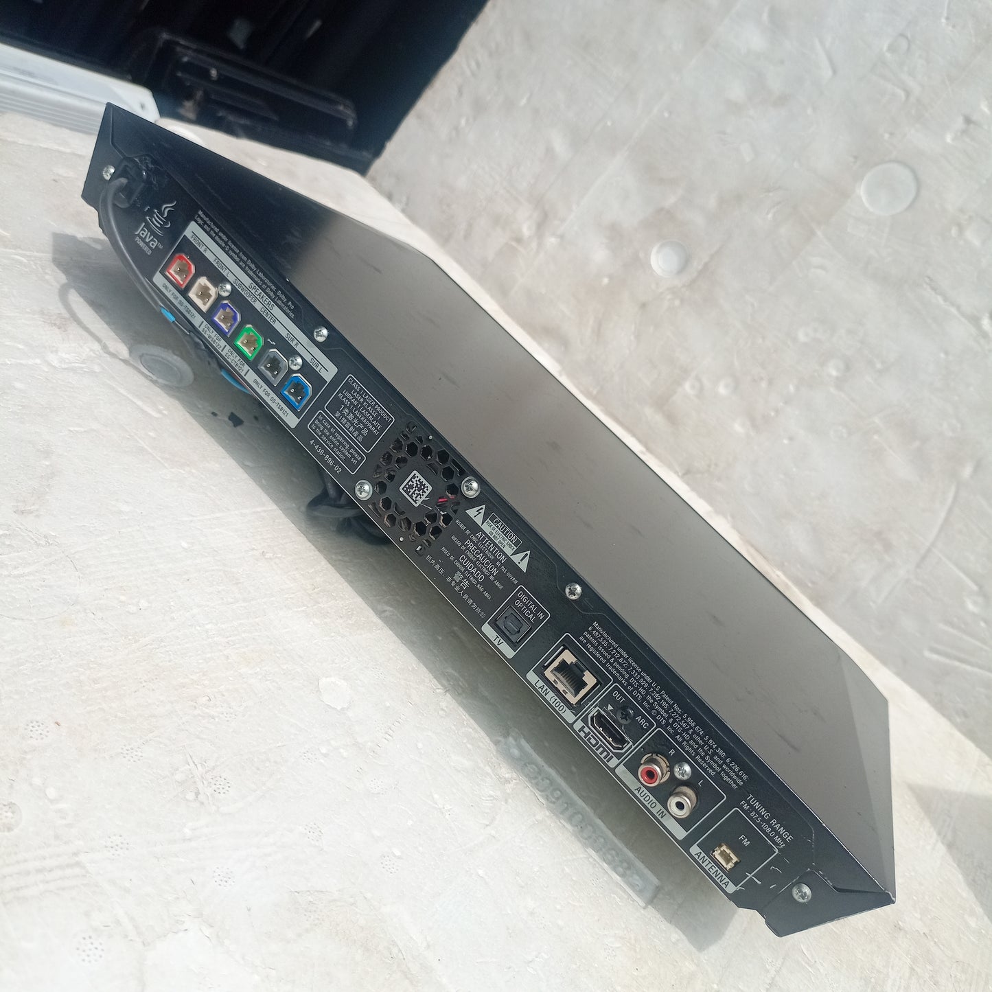 Sony BDV-E2100 5.1Ch Smart Bluetooth Blu-ray 3D DVD Home Cinema System (Netflix, YouTube) - Machine Head back view