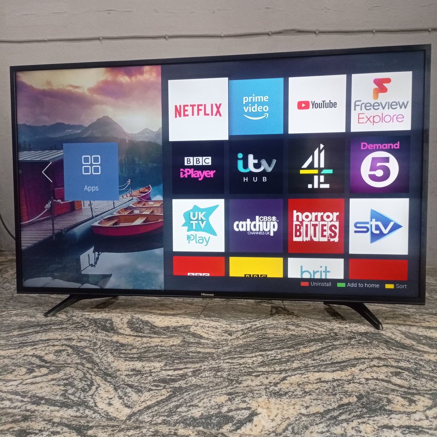 Hisense 43 inch H43B7100 VIDAA Smart 4K UHD Widescreen LED TV - Foreign Used