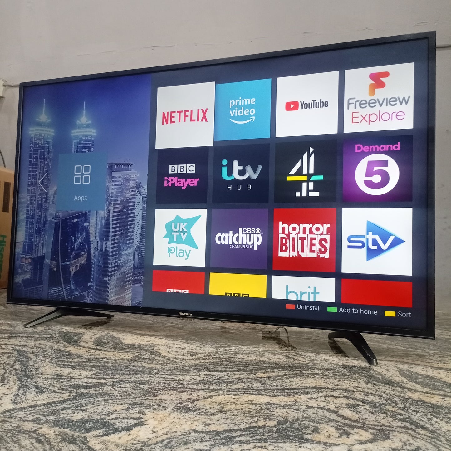 Hisense 43 inch H43B7100 VIDAA Smart 4K UHD Widescreen LED TV - Foreign Used