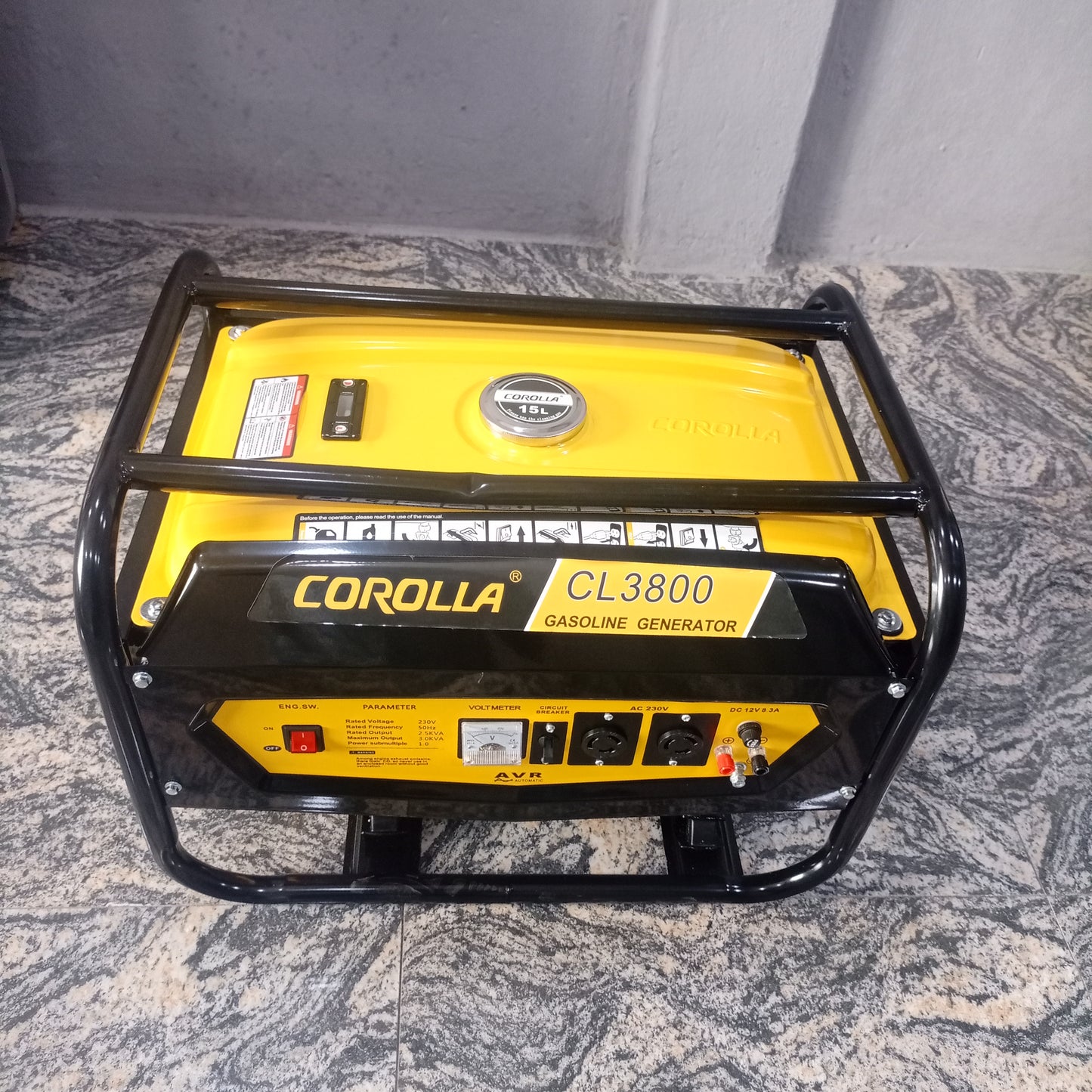 COROLLA CL3800 2.5 KVA Original Manual Gasoline Generator - Top View