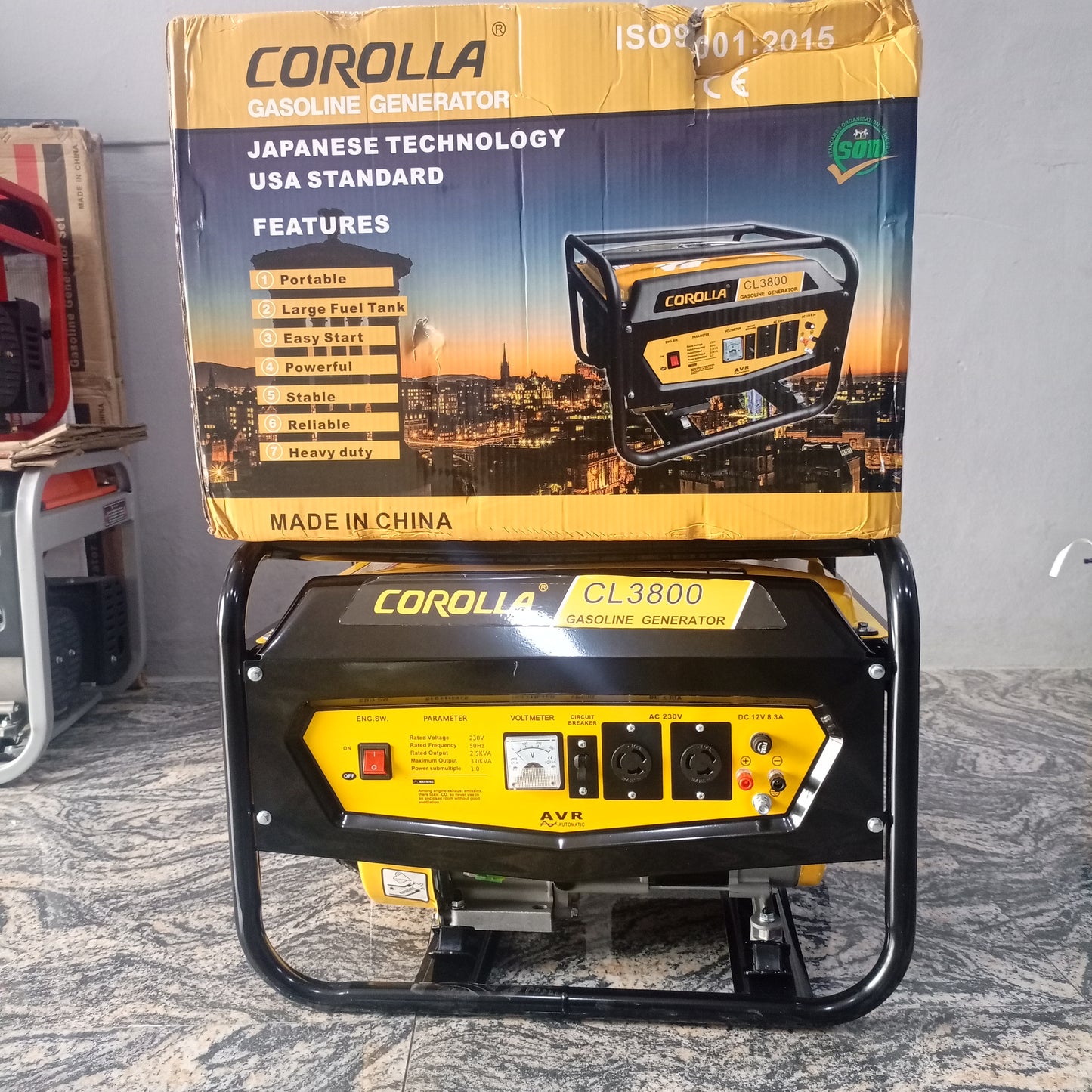COROLLA CL3800 2.5 KVA Original Manual Gasoline Generator - Brand New