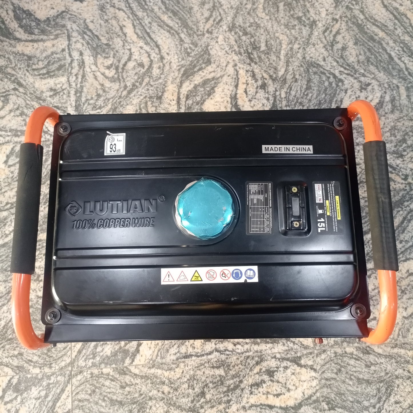 LUTIAN LT3600 3.2KVA 100% Pure Copper Manual Petrol Generator - Top View