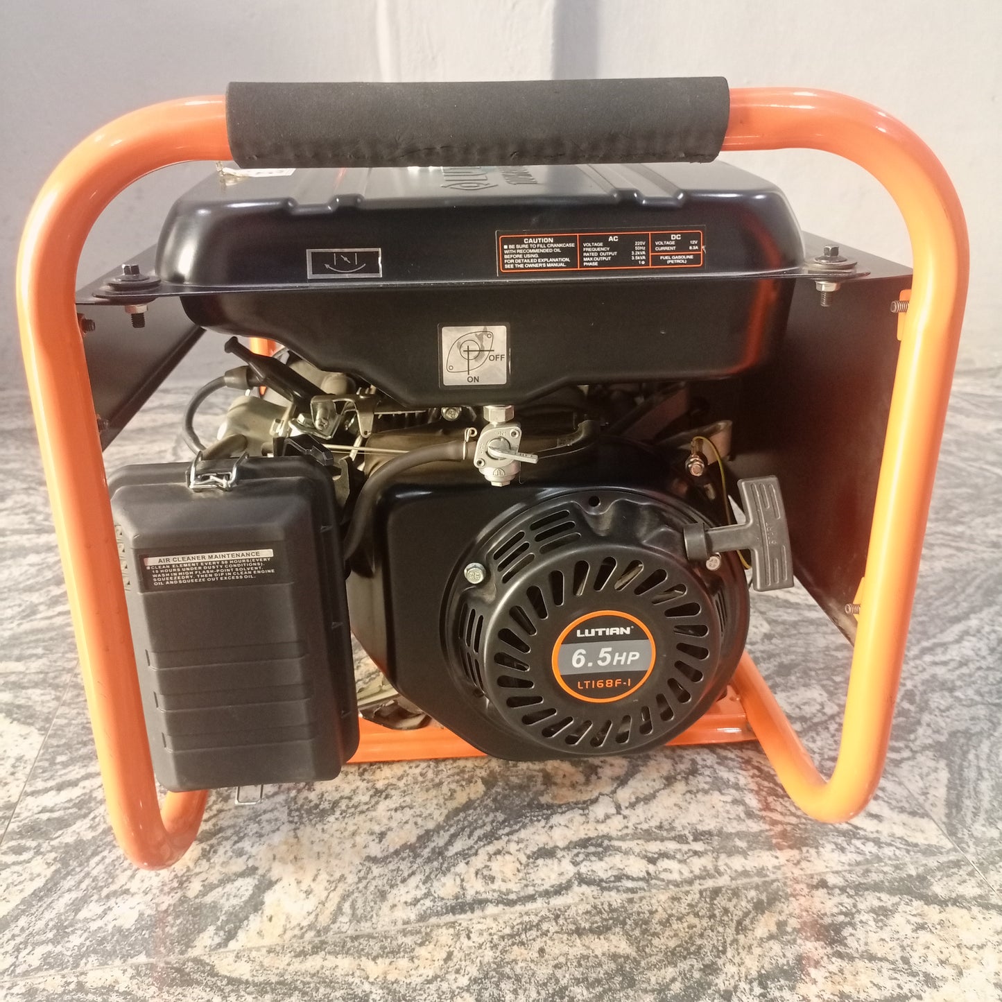 LUTIAN LT3600 3.2KVA 100% Pure Copper Manual Petrol Generator - Side View