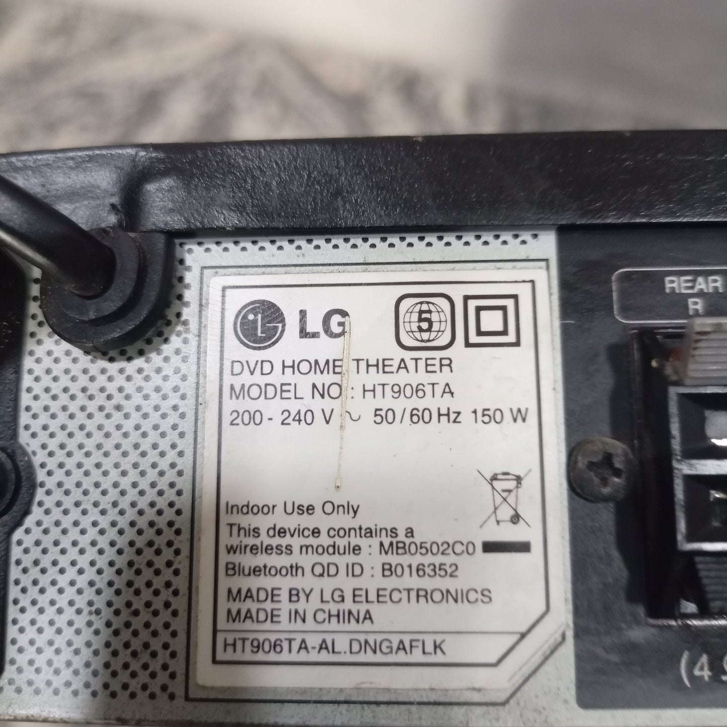 LG HT906TA 5.1Ch 1100Watts Bluetooth DVD Home Theater Machine Head - Foreign Used