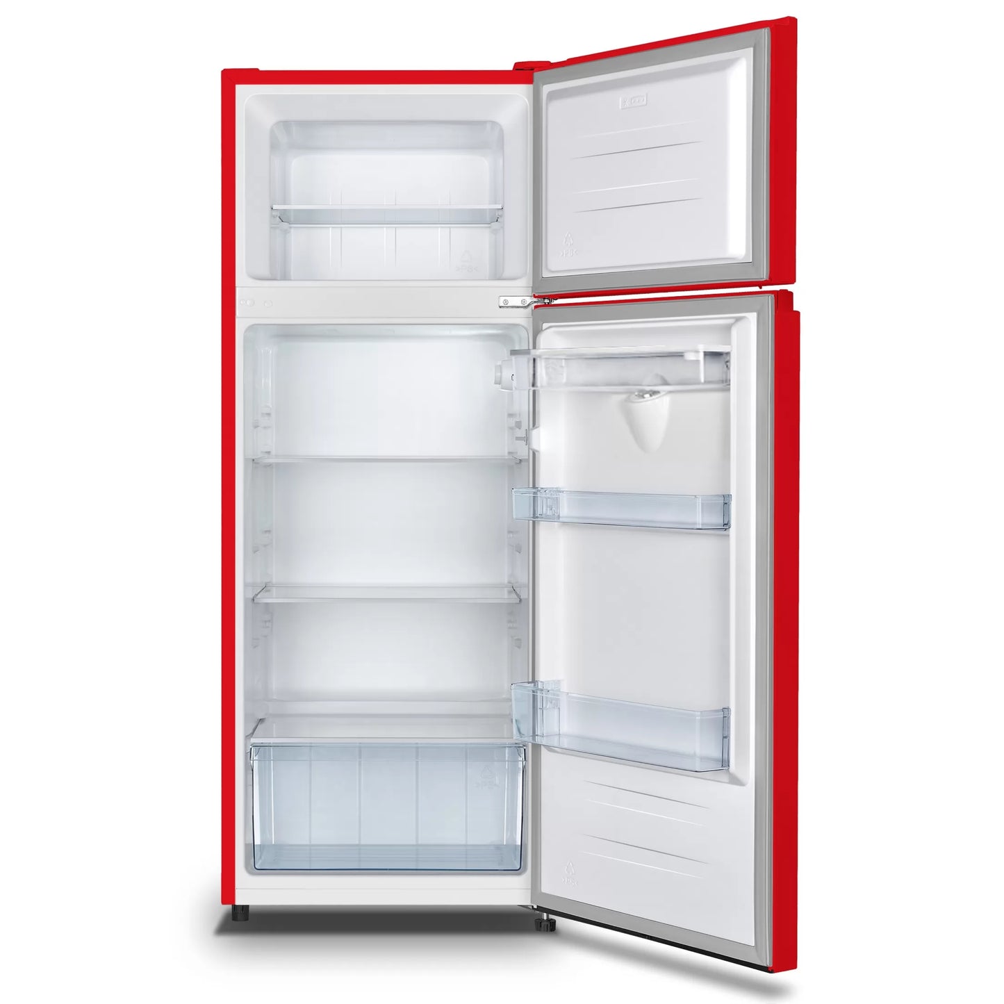 Hisense 200L Red Top Defrost Fridge REF 205 DRB - Open View