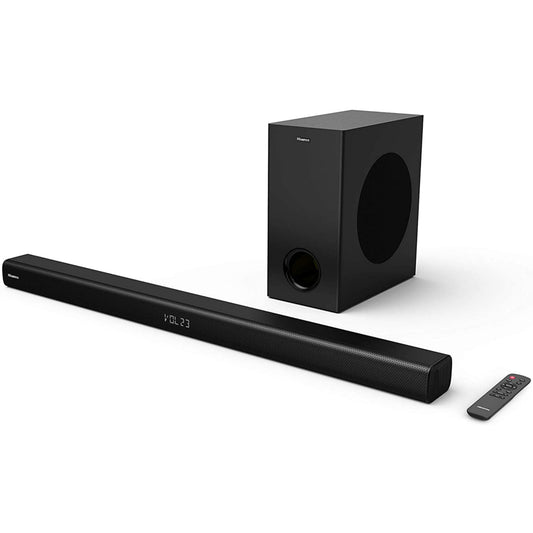 Barre de son Bluetooth Hisense HS218 2.1Ch 200Watts avec caisson de basses sans fil - Tout neuf