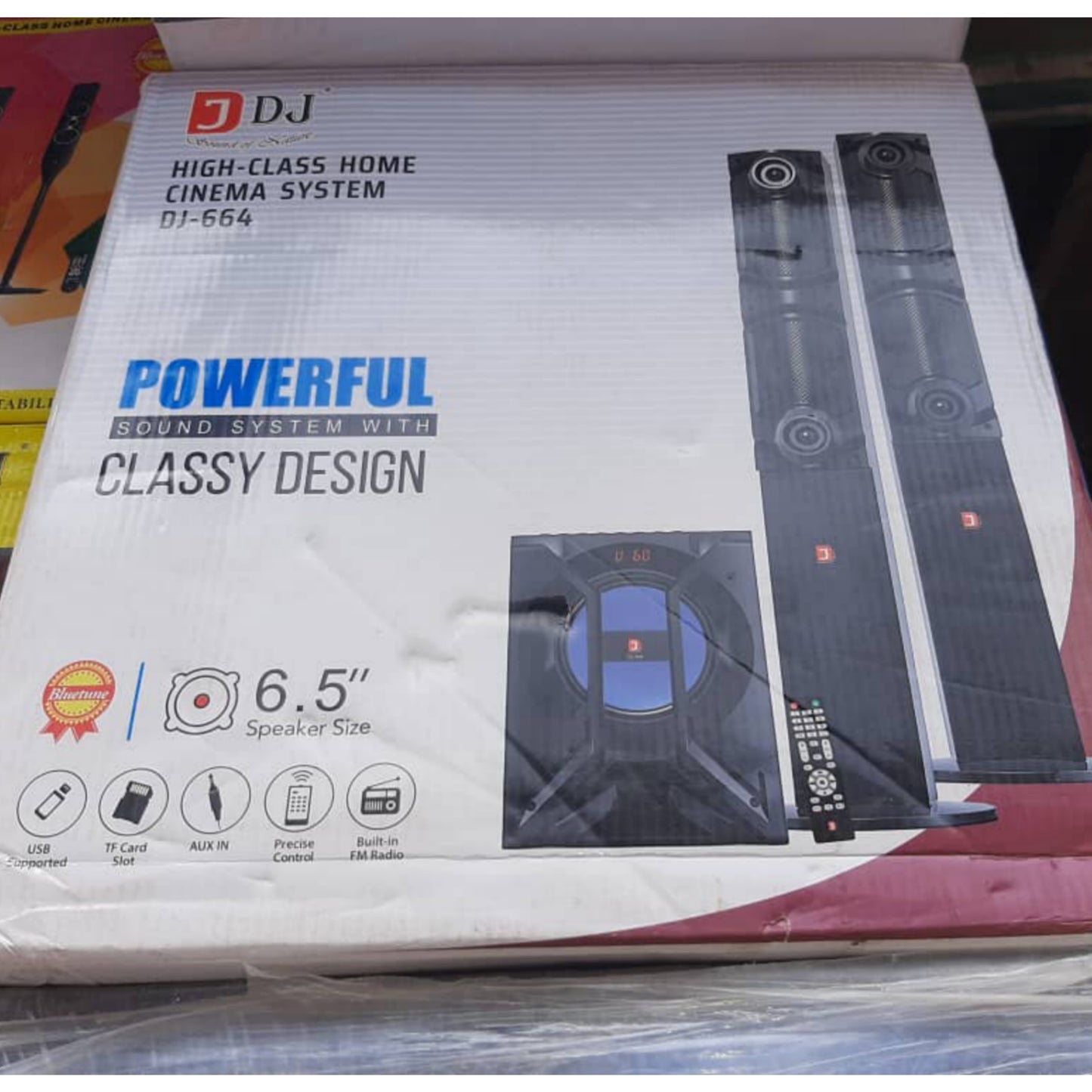 DJ DJ664 2.1Ch High Class Standing Bluetooth Home Theater - Brand New
