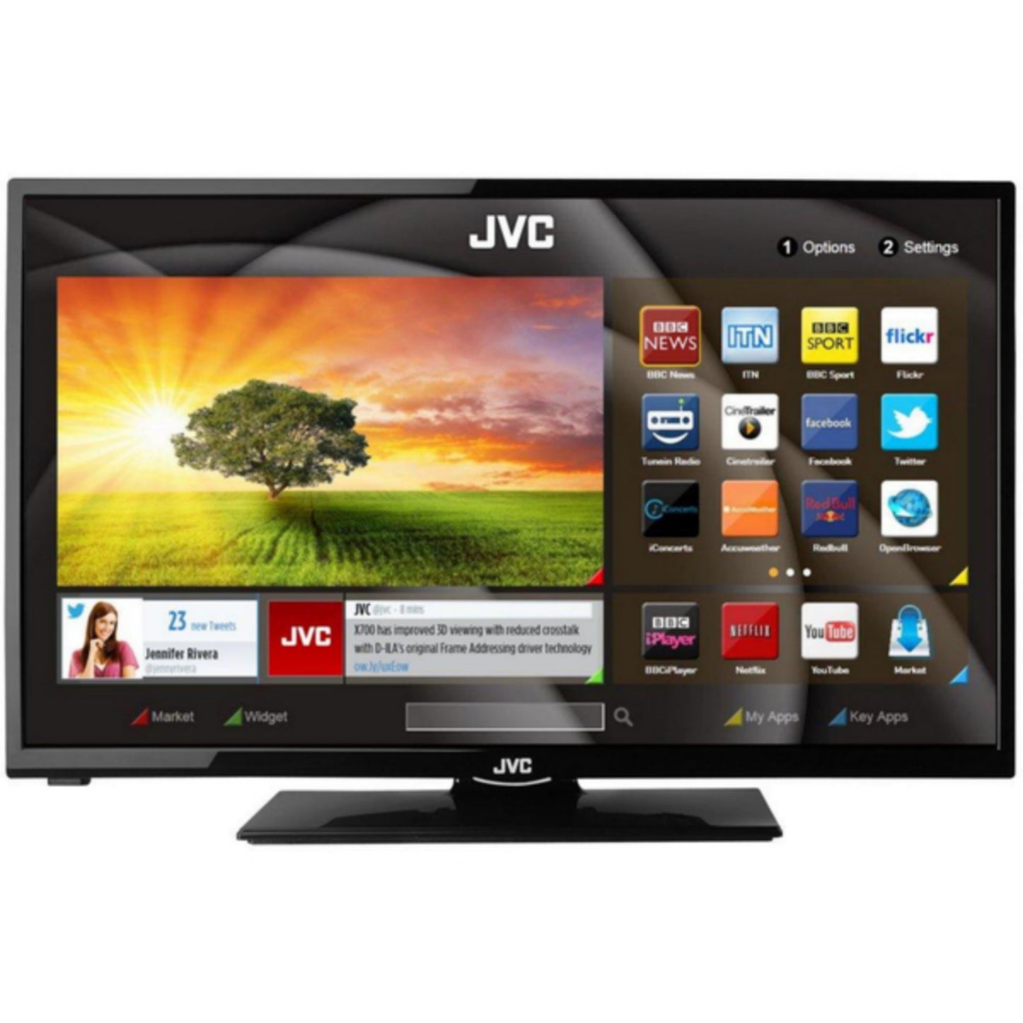 JVC 24 inch Smart Full HD LED TV with Built-in WiFi, Netflix, YouTube - Foreign Used