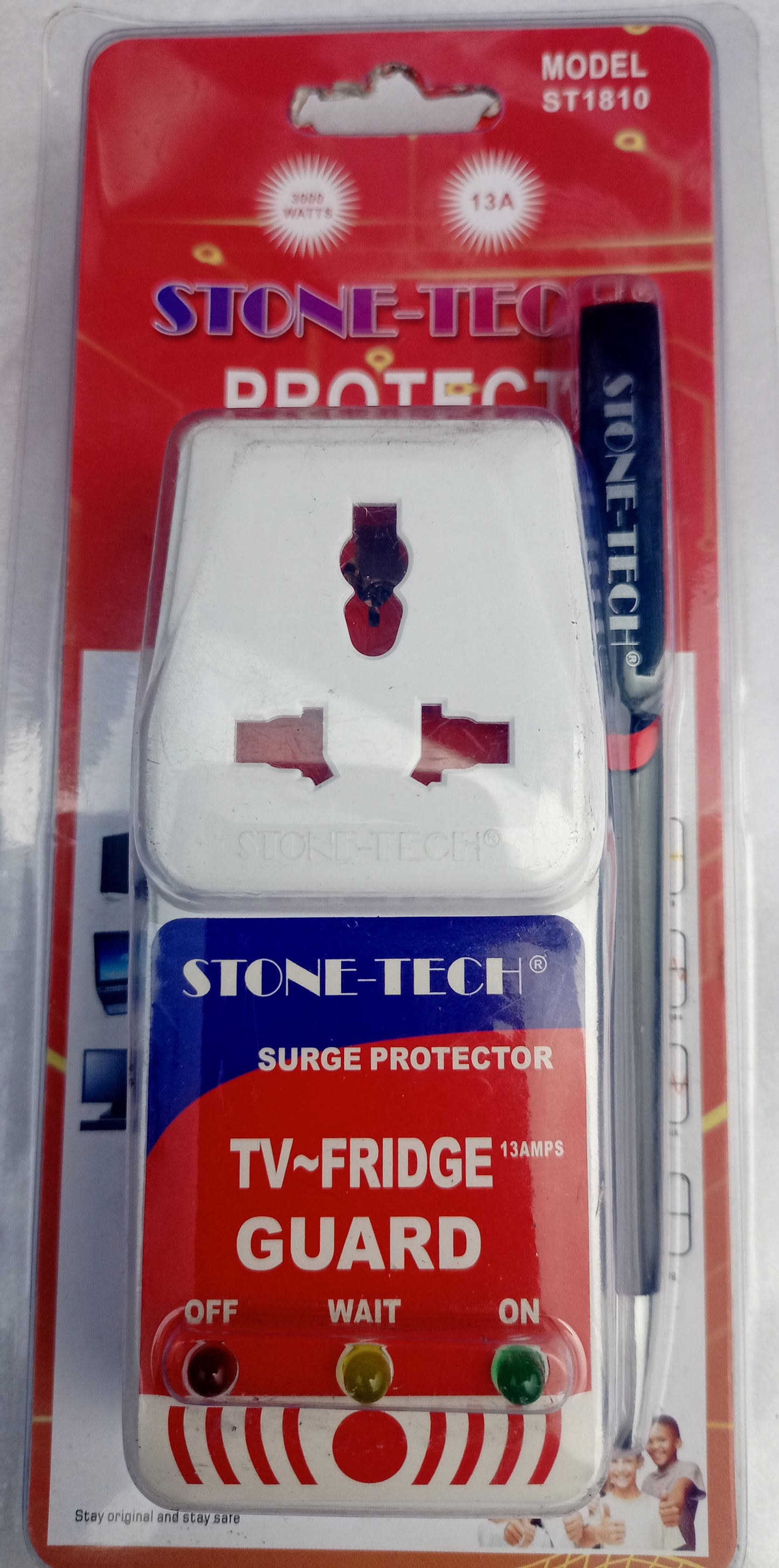 STONETECH 13AMPS TV-FRIDGE Guard (Surge Protector) - Brand New