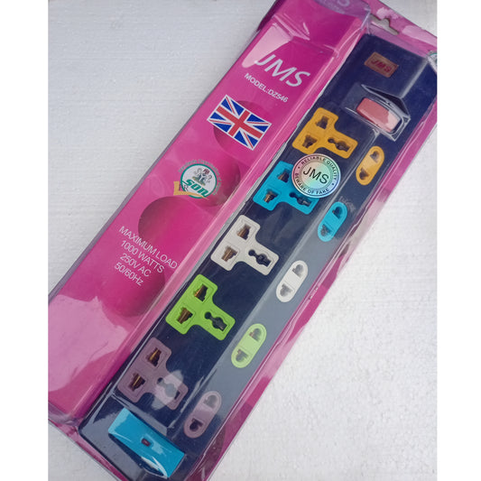 JMS DZ546 Extension UK Plug with 5 Sockets - Brand New