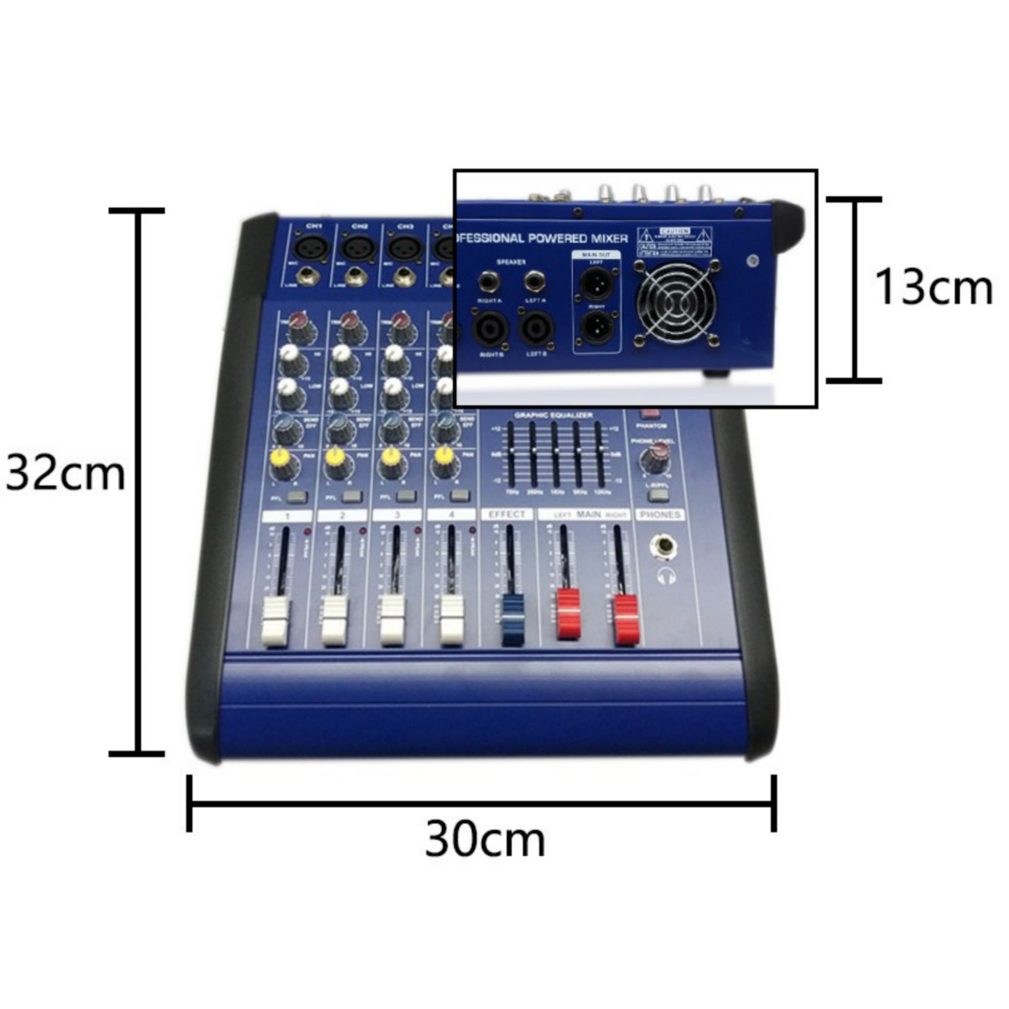 Yamaha PMX402DU 4-Channel Powered Mixer With Built-in Amplifier, BlueTooth, USB, DSP Effects And Phantom Light - Brand New