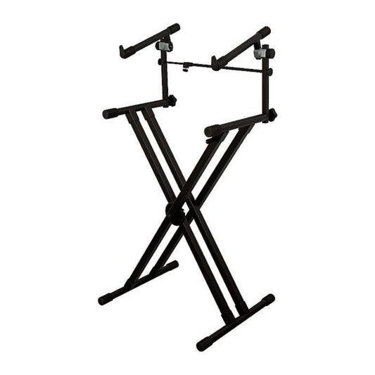 Double support réglable en forme de X à 2 niveaux pour clavier musical (piano) - Tout neuf