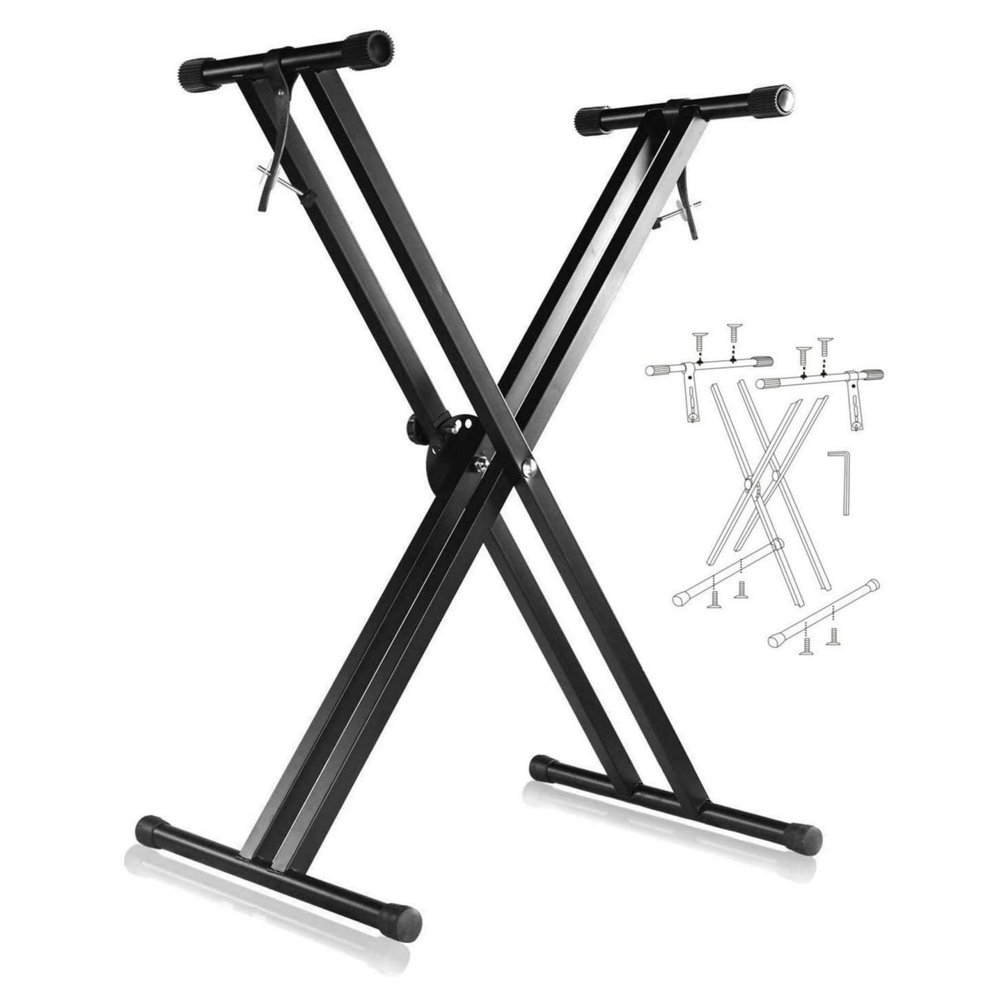 Support réglable pour clavier musical double en forme de X (piano) - Tout neuf