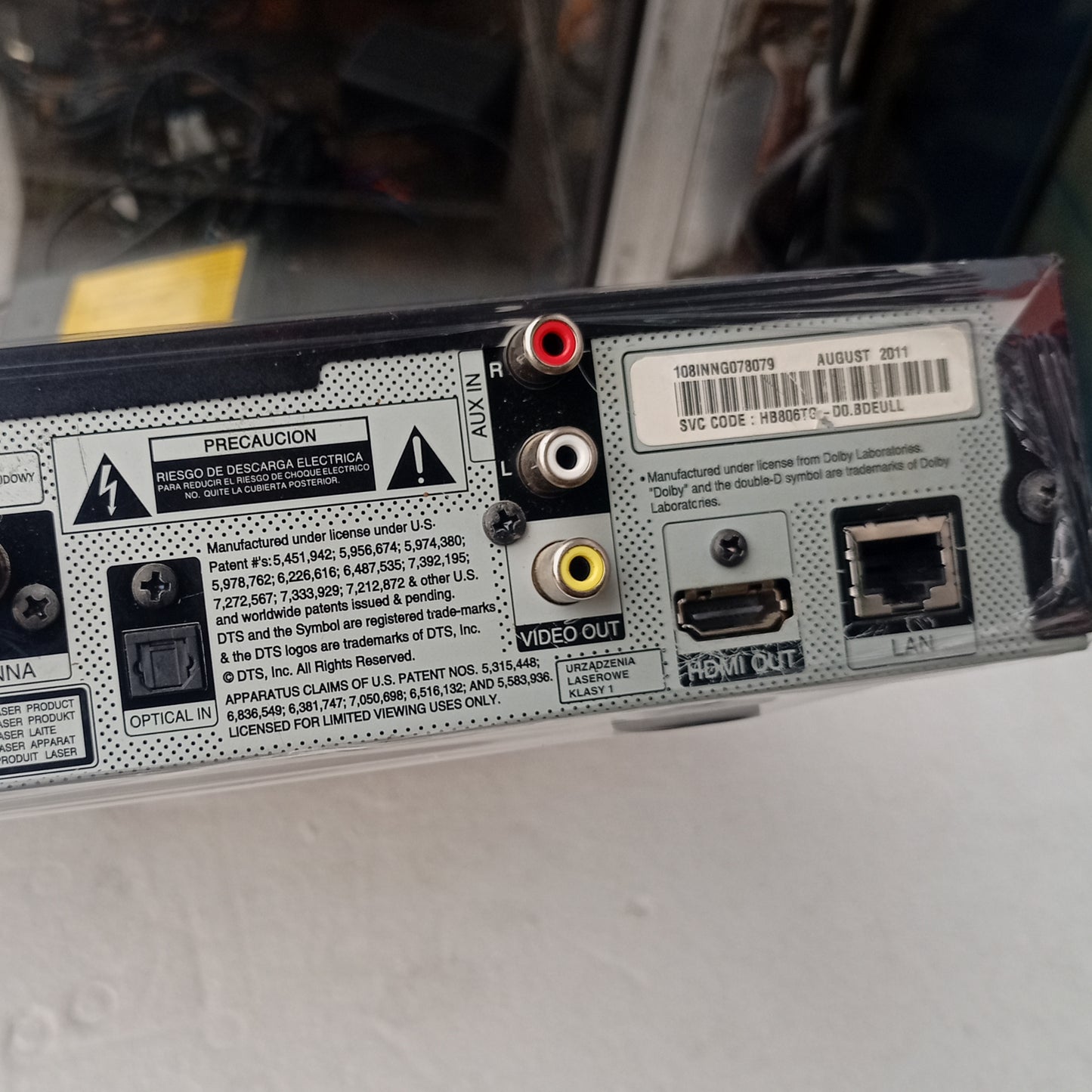 LG HX806TG 3D Blu-ray 850 Watts DVD Home Theater Machine Head - Video Output