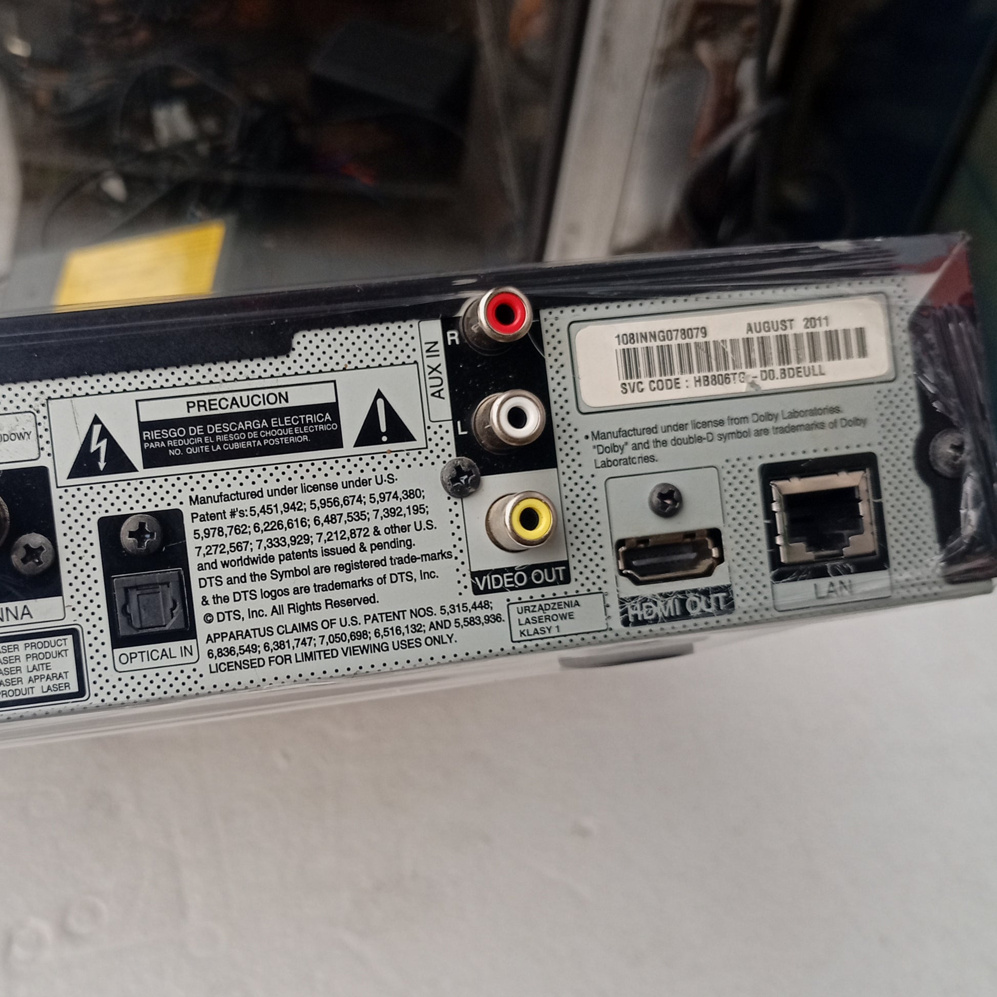 LG HX806TG 3D Blu-ray 850 Watts DVD Home Theater Machine Head - Video Output