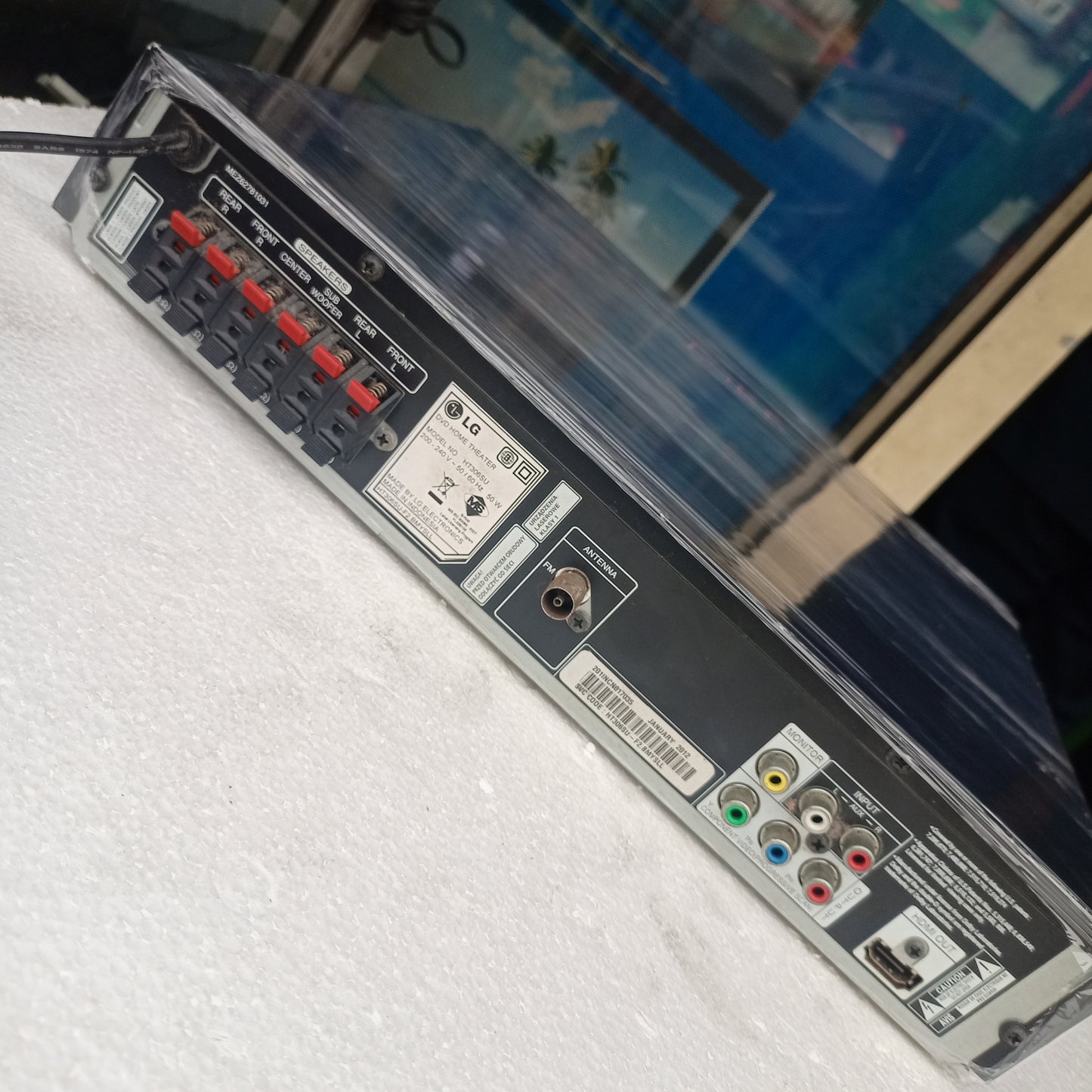 LG HT306 330Watts DVD Home Theater Machine Head - Back View