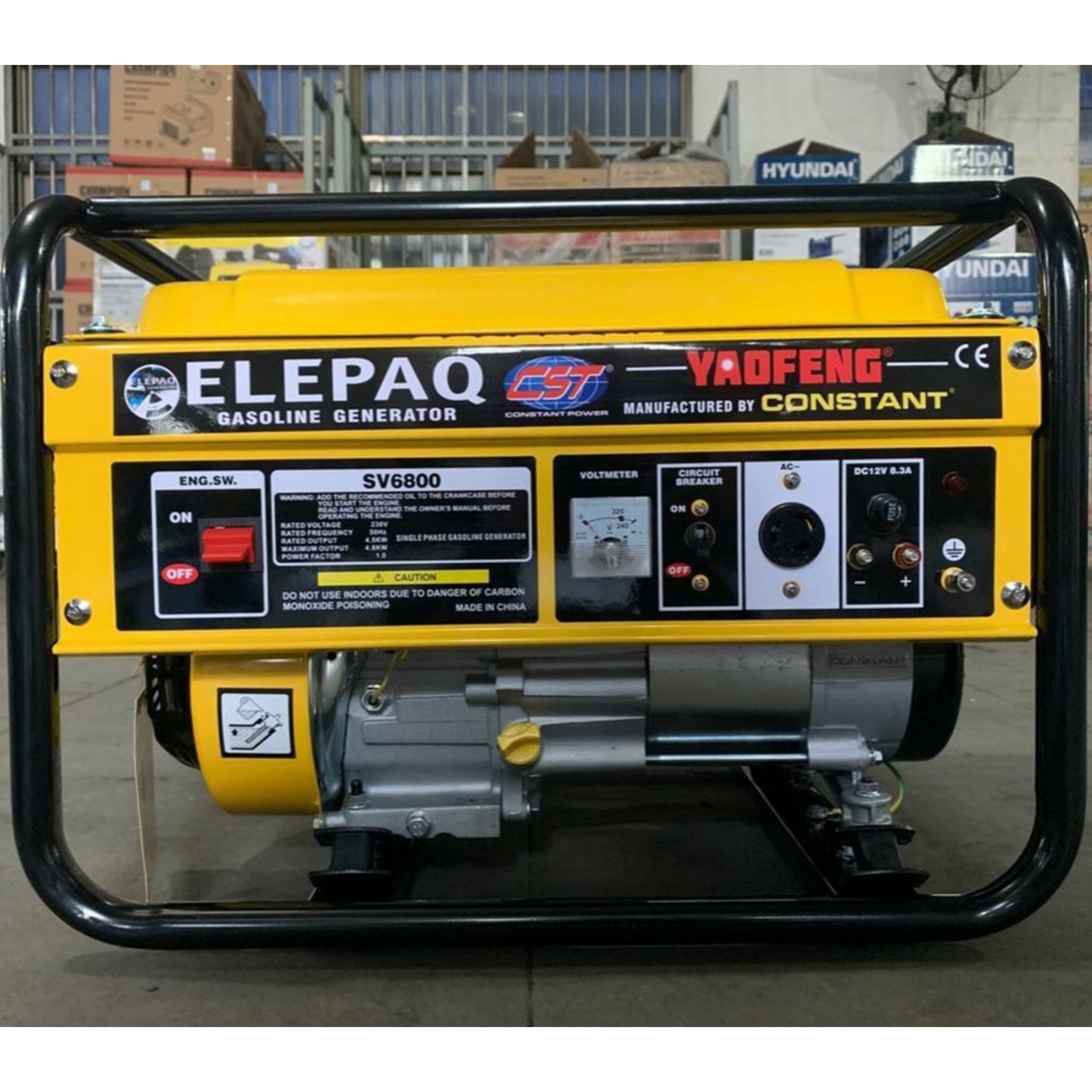 CONSTANT Elepaq SV6800 4.8KVA 100% Pure Copper Manual Petrol Generator - Brand New