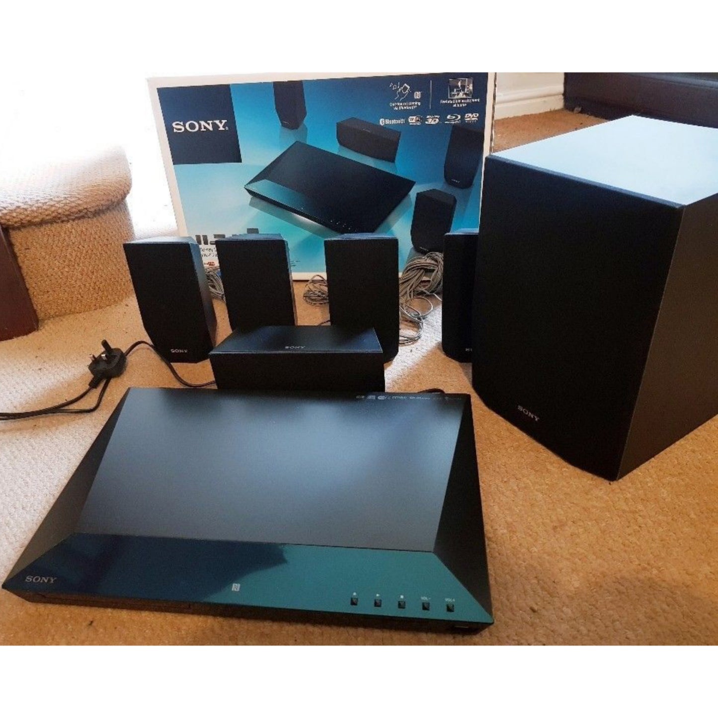 Sony BDV-E2100 5.1Ch Smart Bluetooth Blu-ray 3D DVD Home Cinema System (Netflix, YouTube) - London Used