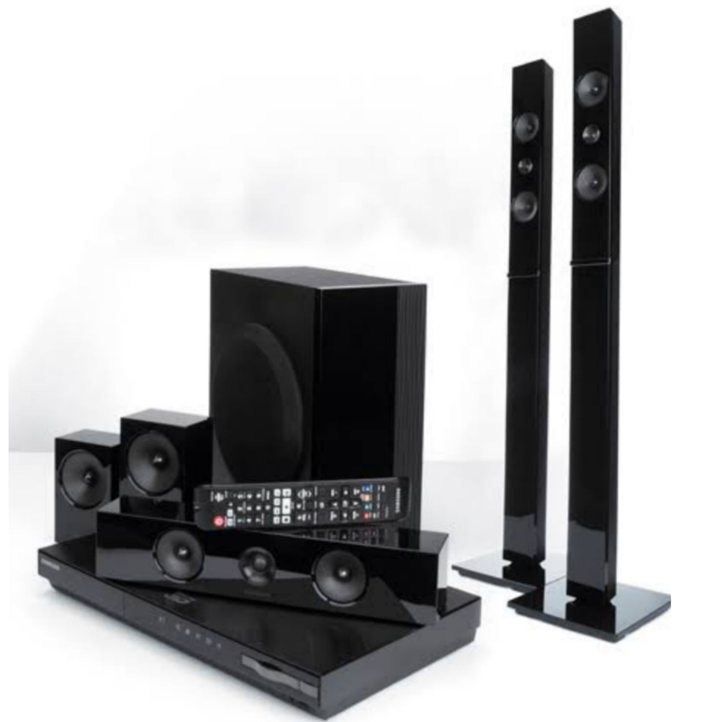 Samsung HT-E5530W 5.1Ch 1000Watts Bluetooth Blu-ray 3D DVD TallBoy Home Theater Complete Set - Foreign Used