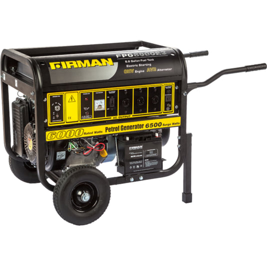 FIRMAN FPG8800E2 6.6KVA 100% Copper Key Start Gasoline Generator - Brand New