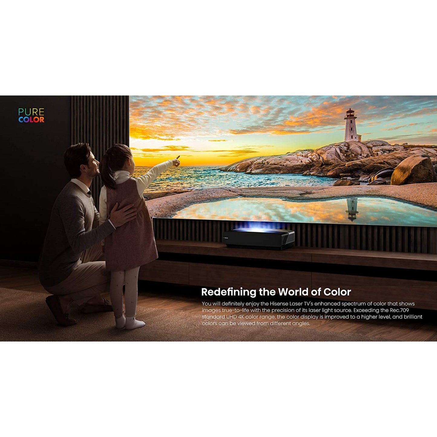 Hisense 120 inch 4K UHD Laser TV + Built-in Bluetooth, WiFi, Alexa, Google Assistant - Brand New