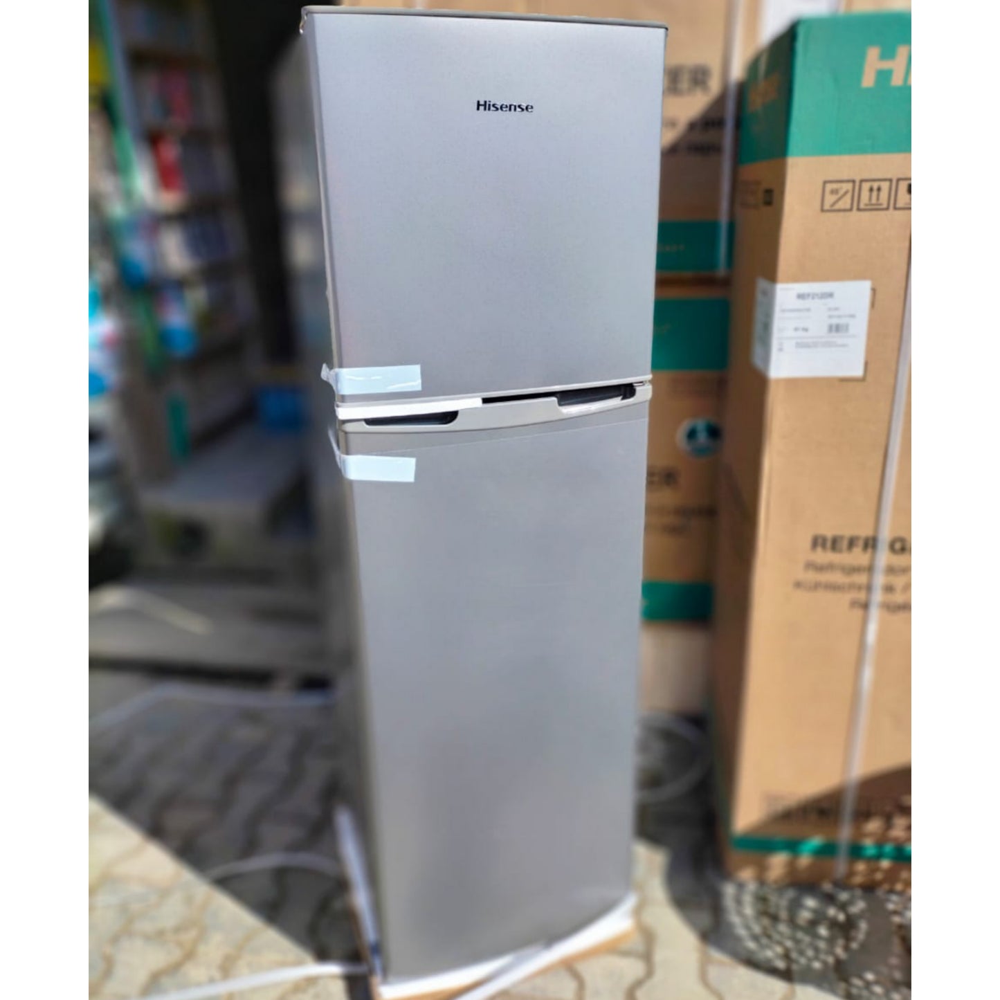 Hisense REF212DR 161L Double Door Top-Freezer Refrigerator - Front View