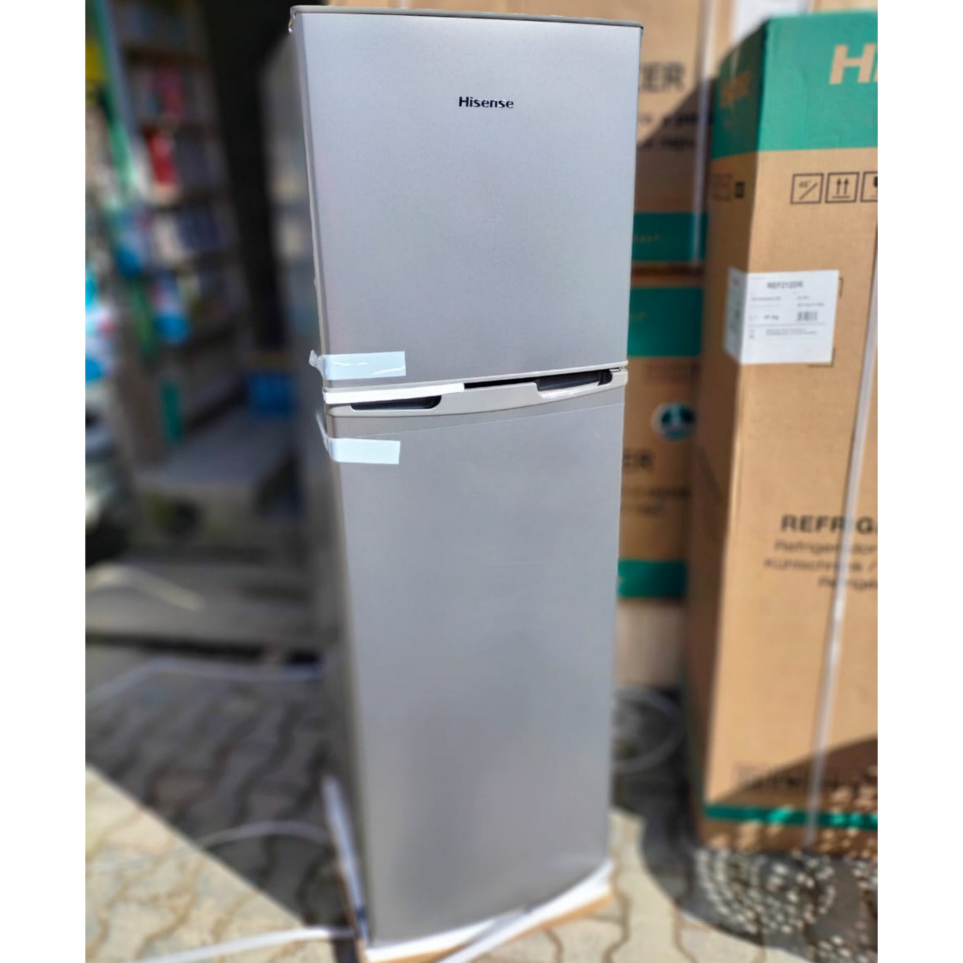 Hisense REF212DR 161L Double Door Top-Freezer Refrigerator - Front View