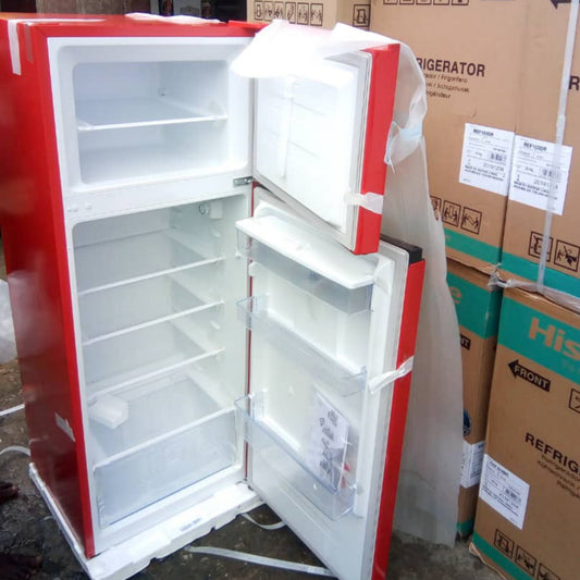 Hisense REF 205DRB 204L Red Double Door Top-Freezer Refrigerator + Dispenser - Brand New