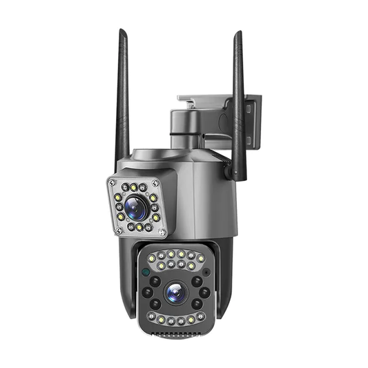 SLX Smart Dual IP Camera (1 Bullet Camera and 1 PTZ Motion Sensor Camera) with WiFi, 4G and 2-way Audio - Brand New