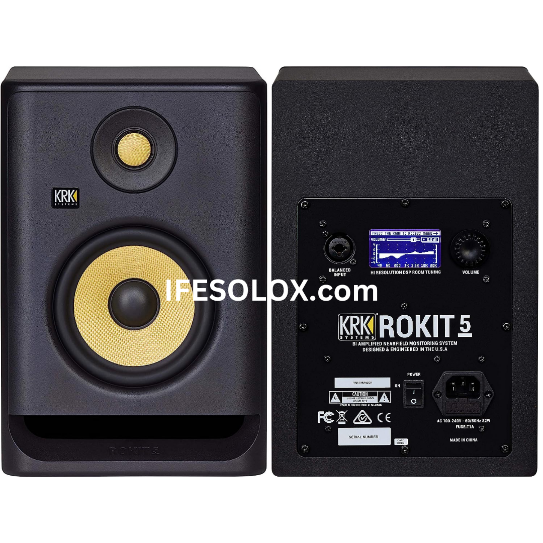 KRK ROKIT RP5 Dual (2-Way) 100W 5" Powered Near-Field Studio Monitor Speaker for Music Production - Brand New