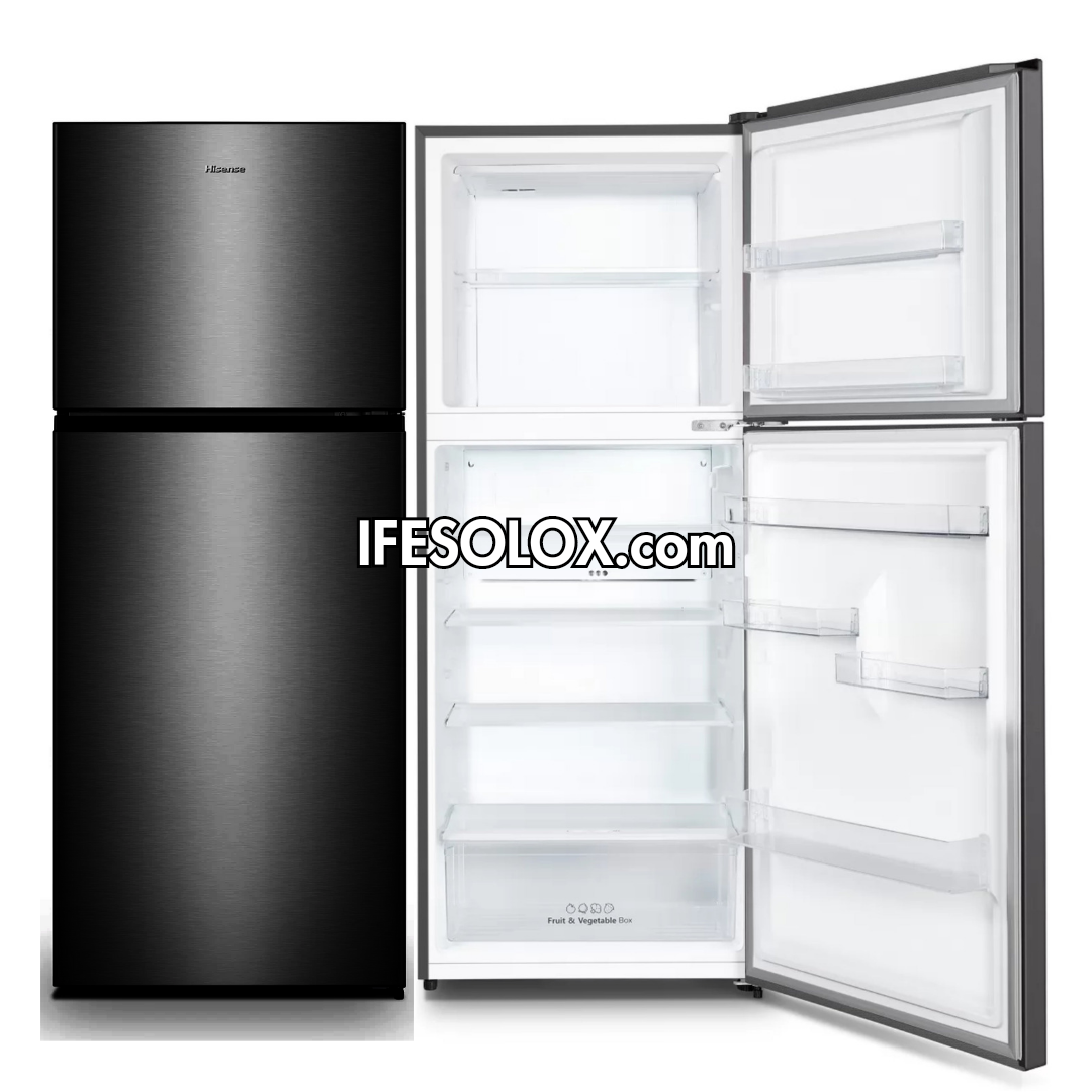 Hisense REF 49DR-RD 375L Double Door Top Freezer Refrigerator + 1 Year Warranty - Brand New