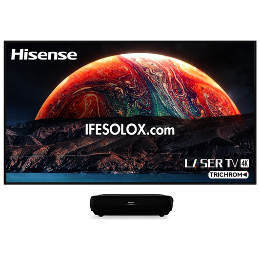 Téléviseur laser Hisense 120 pouces série L9 4K UHD + Bluetooth intégré, WiFi, Alexa, Google Assistant - Tout neuf