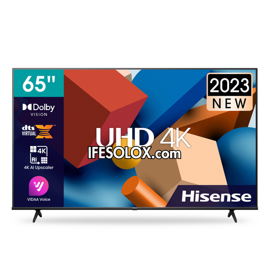 Téléviseur LED Hisense 65 pouces 65A6K Smart 4K UHD + 1 an de garantie (support mural gratuit) - Tout neuf