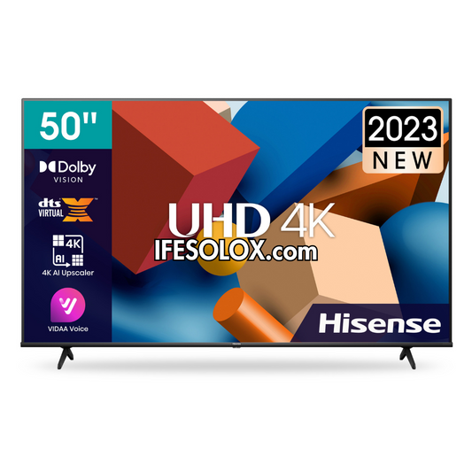 Hisense 50 Inch 50A6K Series Smart 4K UHD LED TV + 1 Year Warranty (Free Wall Mount) - Brand New