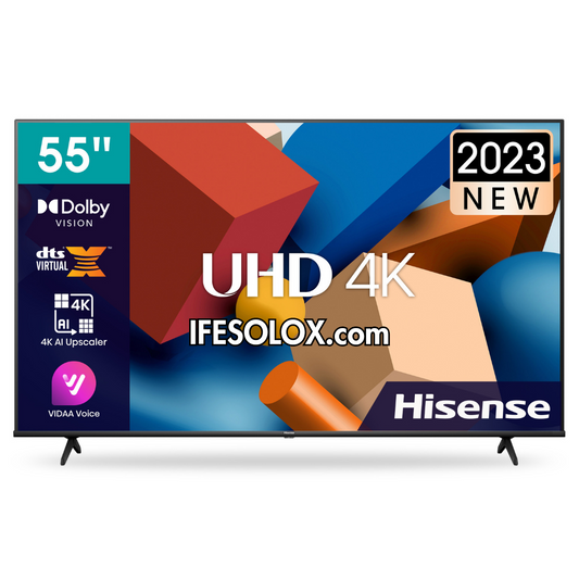 Hisense 55 Inch 55A6K Smart 4K UHD LED TV + 1 Year Warranty (Free Wall Mount) - Brand New